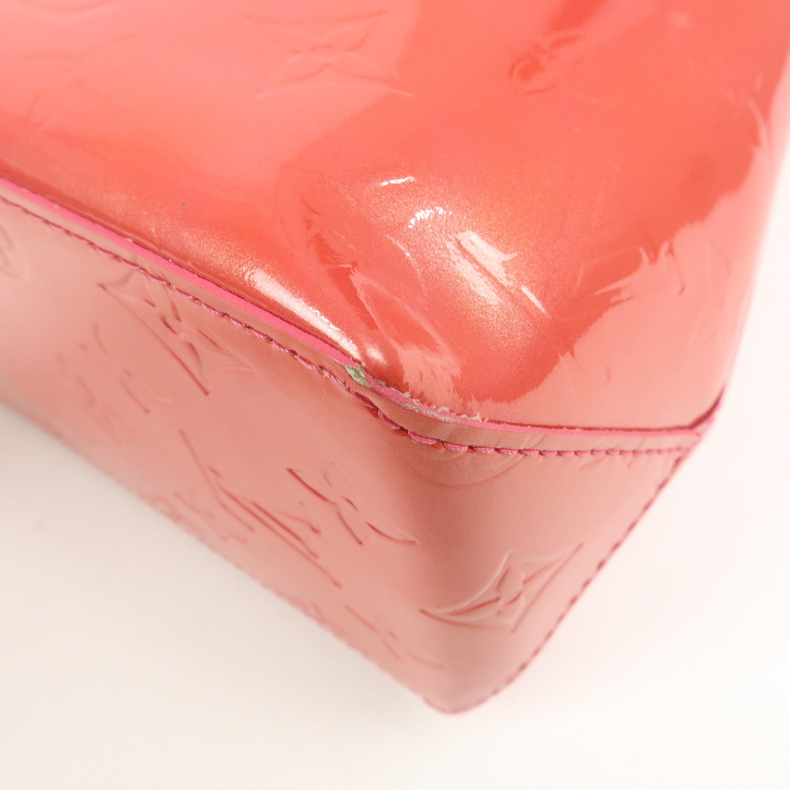 Louis Vuitton Monogram Vernis Lead PM Hand Bag Framboise M9132F