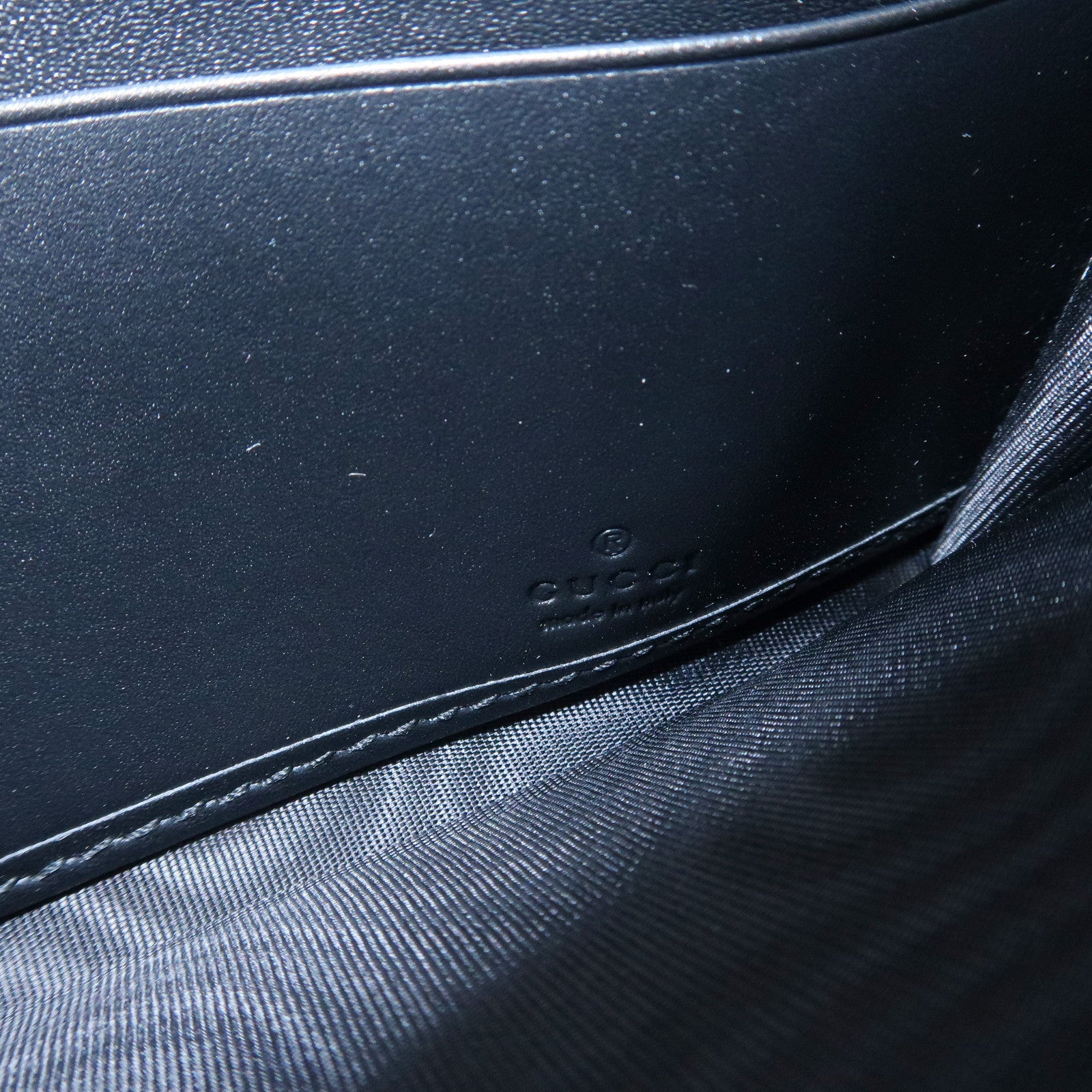 GUCCI Guccissima Interlocking G Long Wallet Black 369663