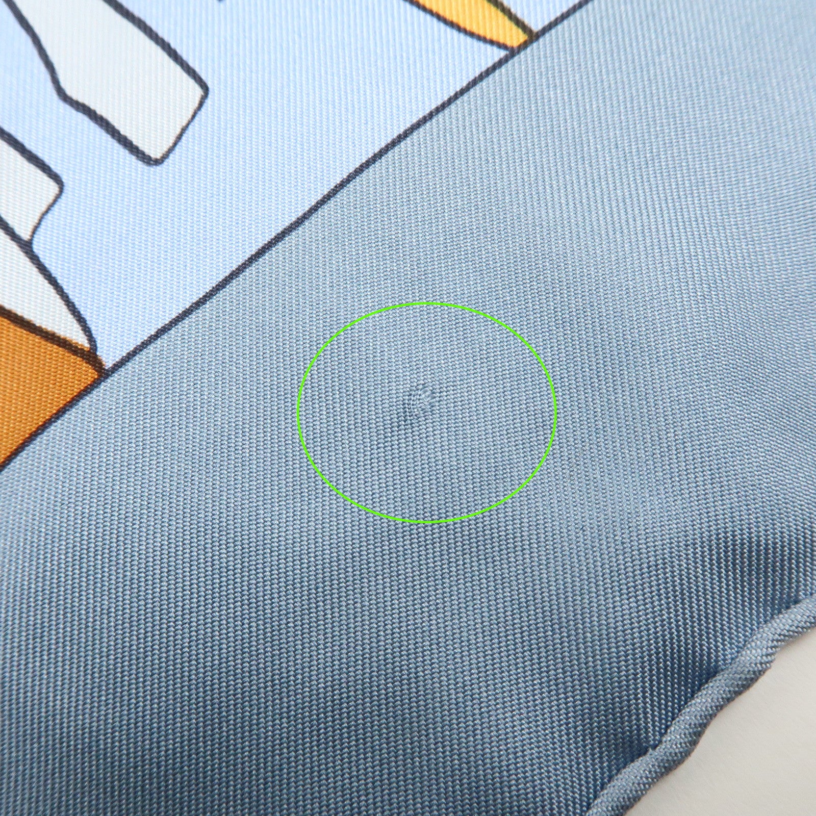HERMES Carre 90 Silk 100% CUIRS DU DESERT Scarf Light Blue