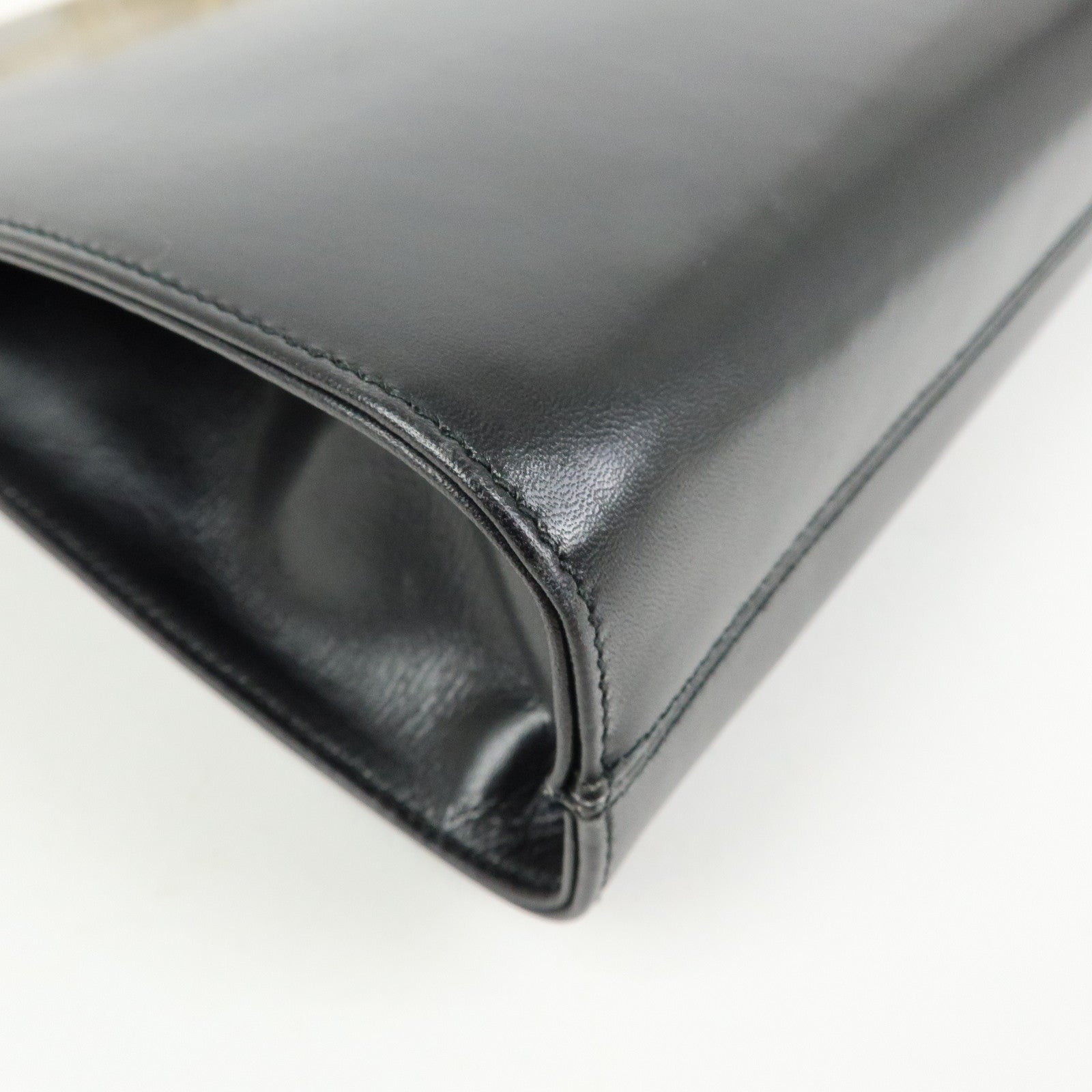 Ferragamo Gancini Leather 2Way Bag Clutch Bag Shoulder Bag Black