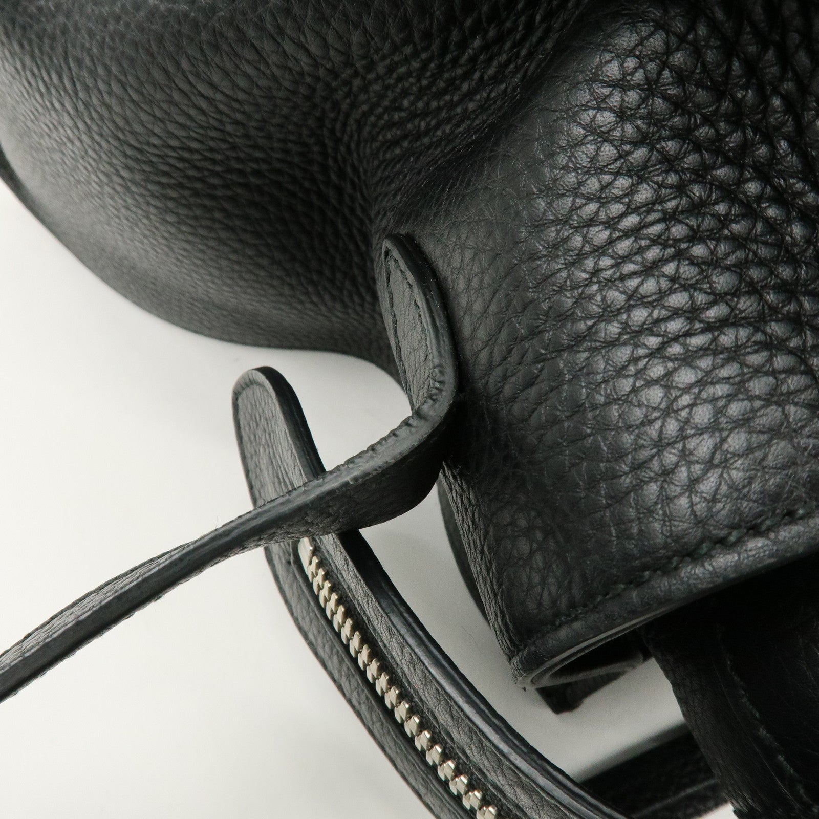 GUCCI Calf Leather Studs 2Way Hand Bag Shoulder Bag Black 370822