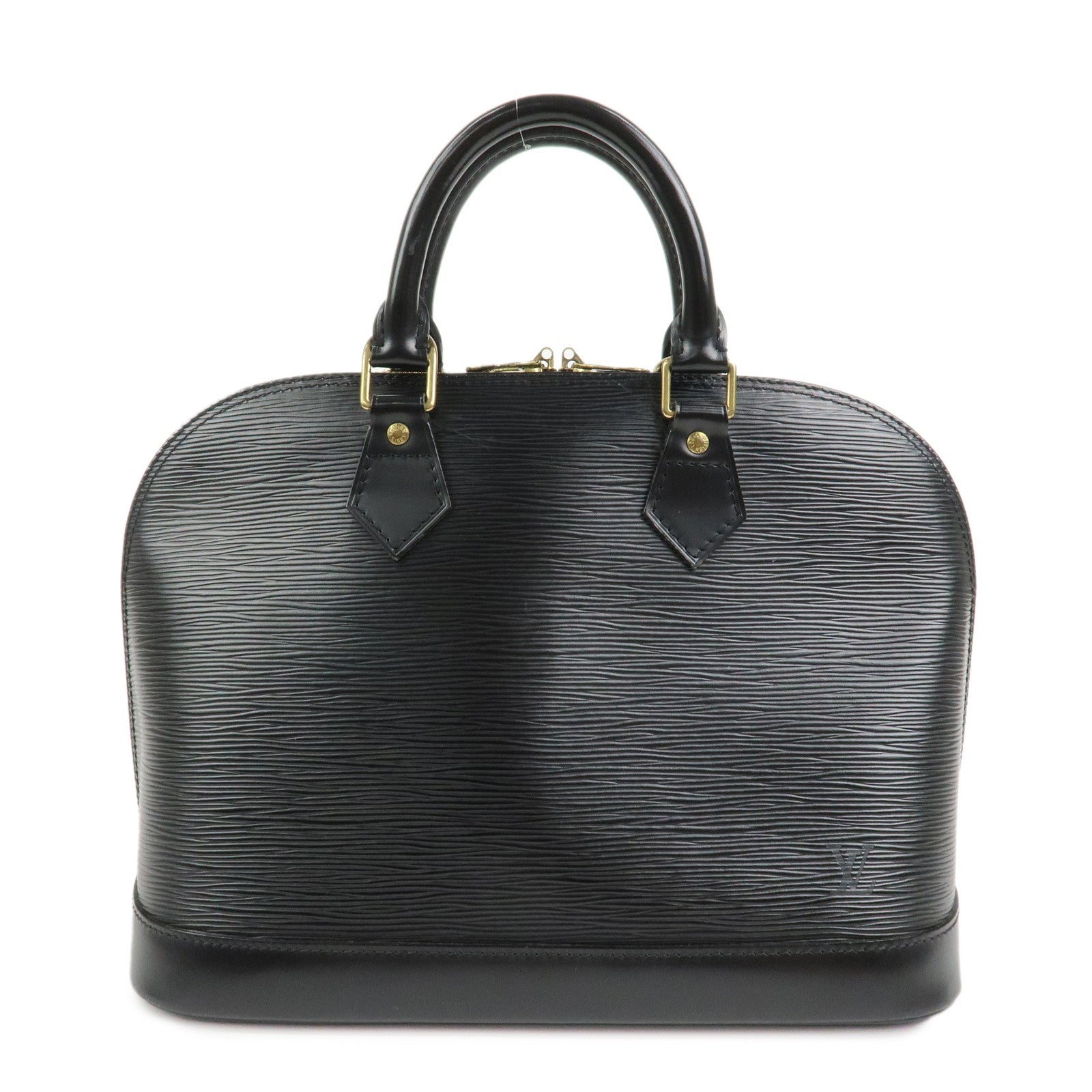 Louis Vuitton Epi Leather Alma MM Hand Bag Noir Black M52142