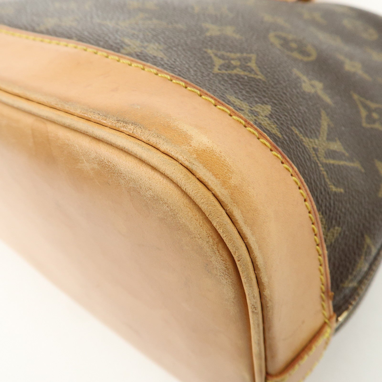 Louis Vuitton Monogram Canvas Alma Hand Bag Brown M51130 Used