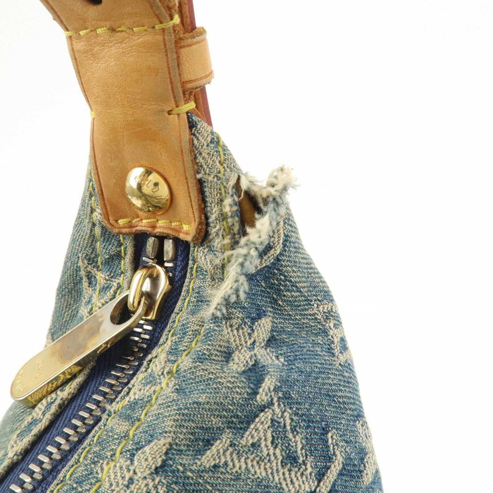 Louis Vuitton Monogram Denim Baggy GM Shoulder Bag Blue M95048