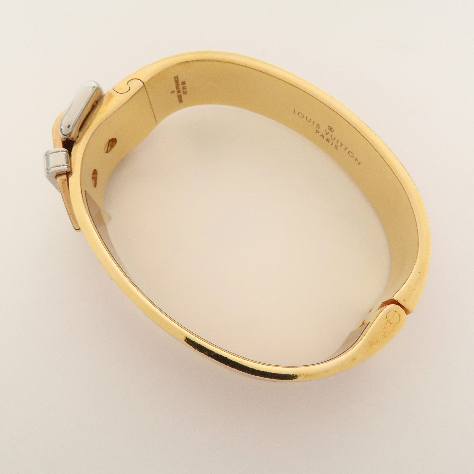 Louis Vuitton Metal Confidential Bracelet Bangle Pink M63133