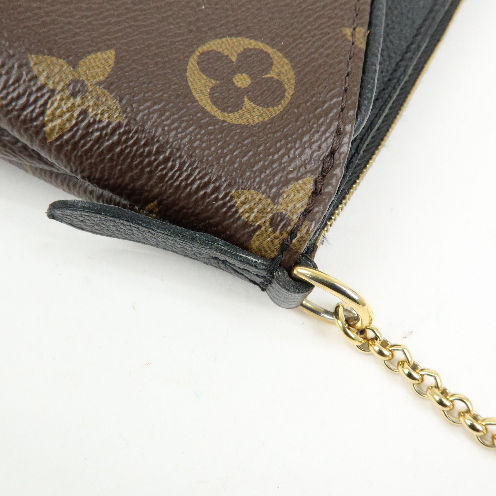 Louis Vuitton Monogram Pallas Clutch 2Way Shoulder Bag Noir M41639