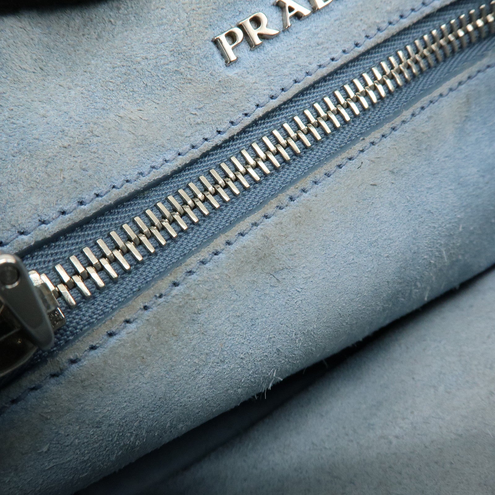 PRADA Etiquette Leather 2Way Bag Shoulder Bag Clutch Bag Gray