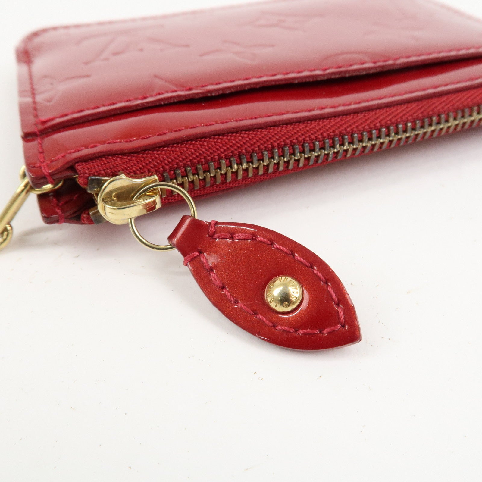 Louis Vuitton Monogram Vernis Pochette Cles NM Cerise M90214