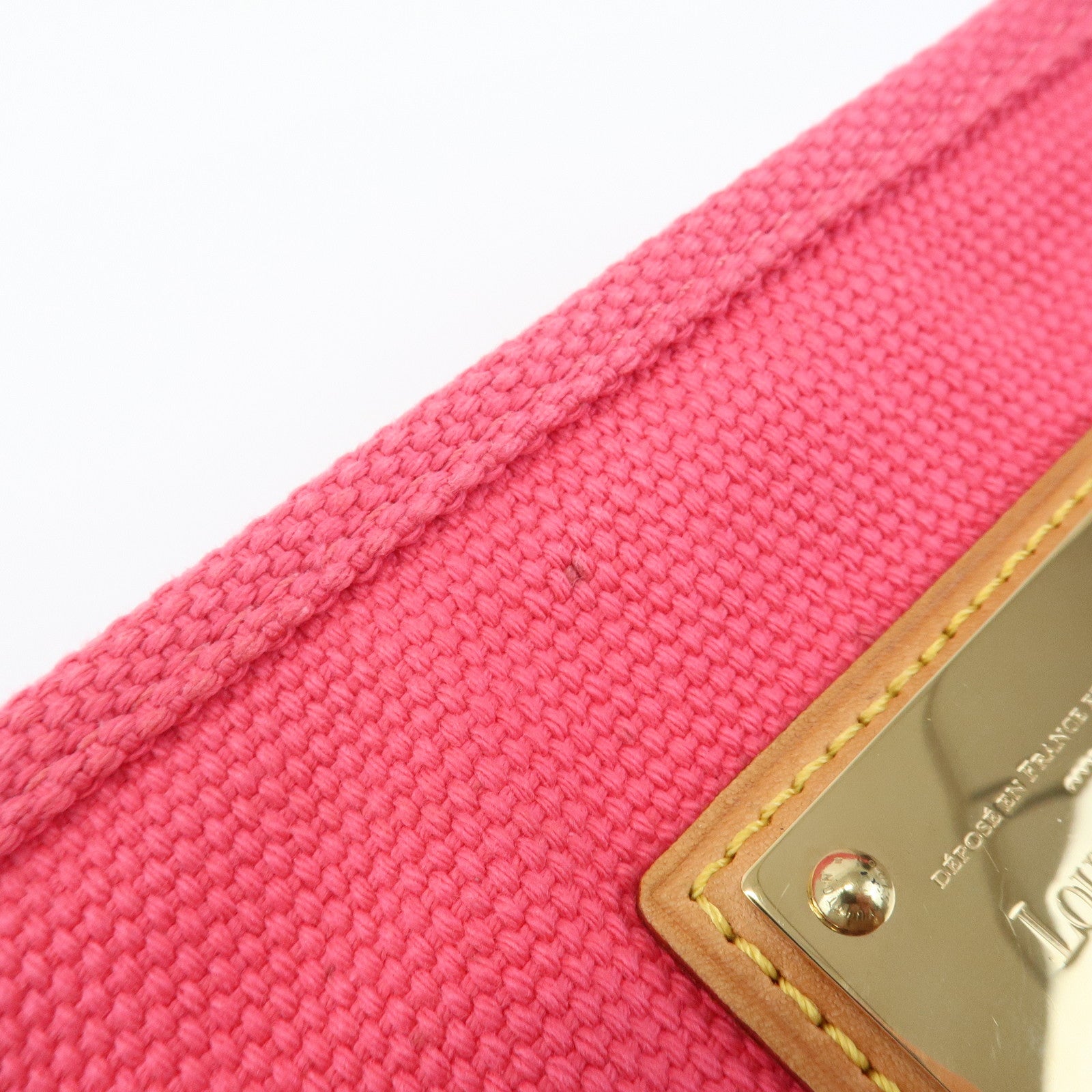 Louis Vuitton Antigua Canvas Pochette Plate GM M40065 Rose M40065