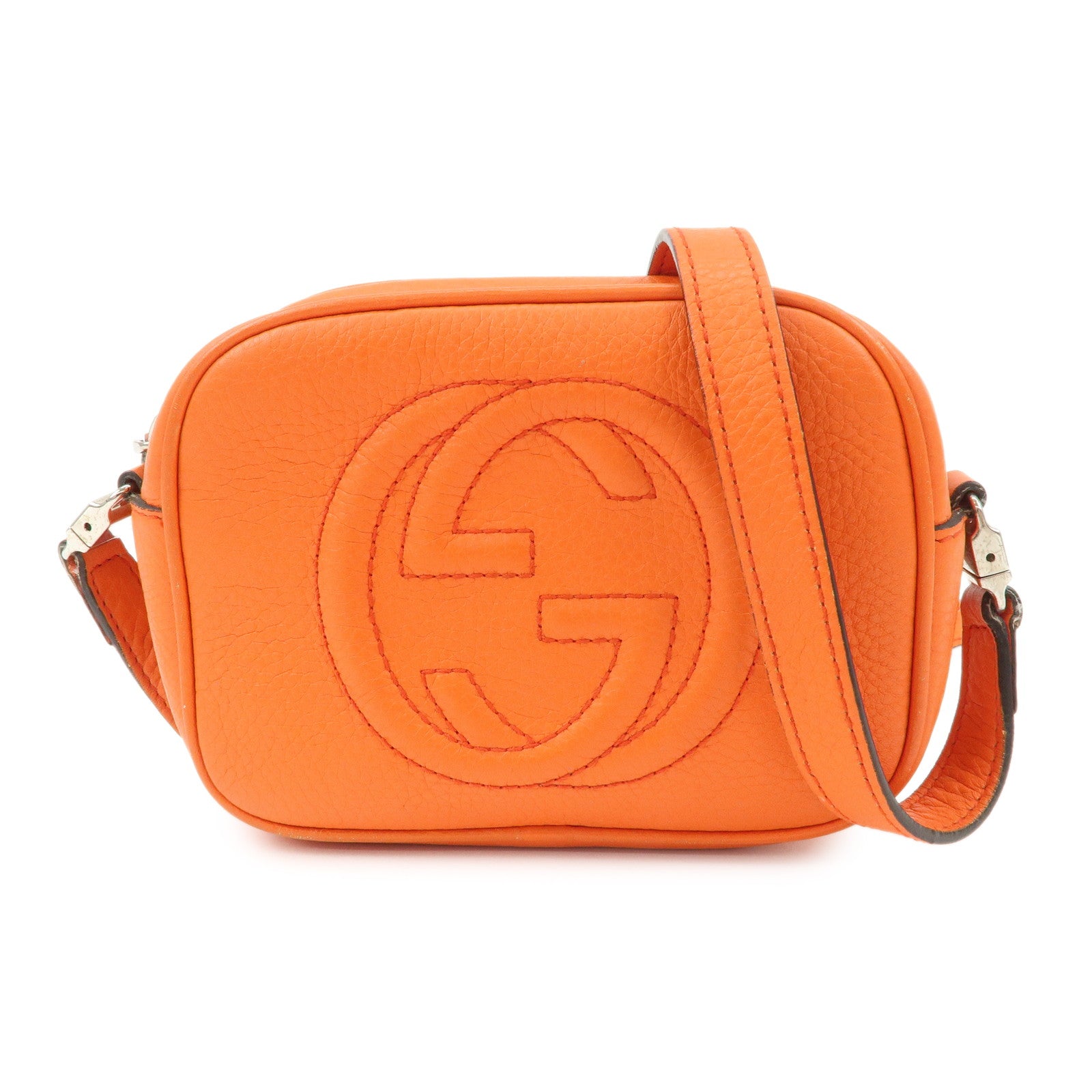 GUCCI SOHO Childrens Leather Mini Shoulder Bag Orange 355202