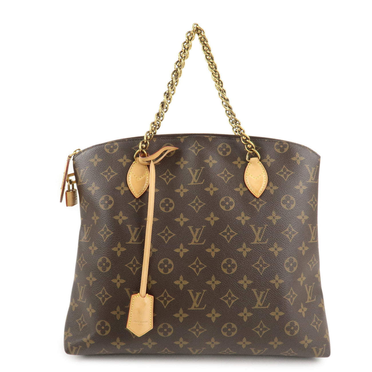 Louis Vuitton Monogram LockIt Chain Hand Bag Brown M40989 Used