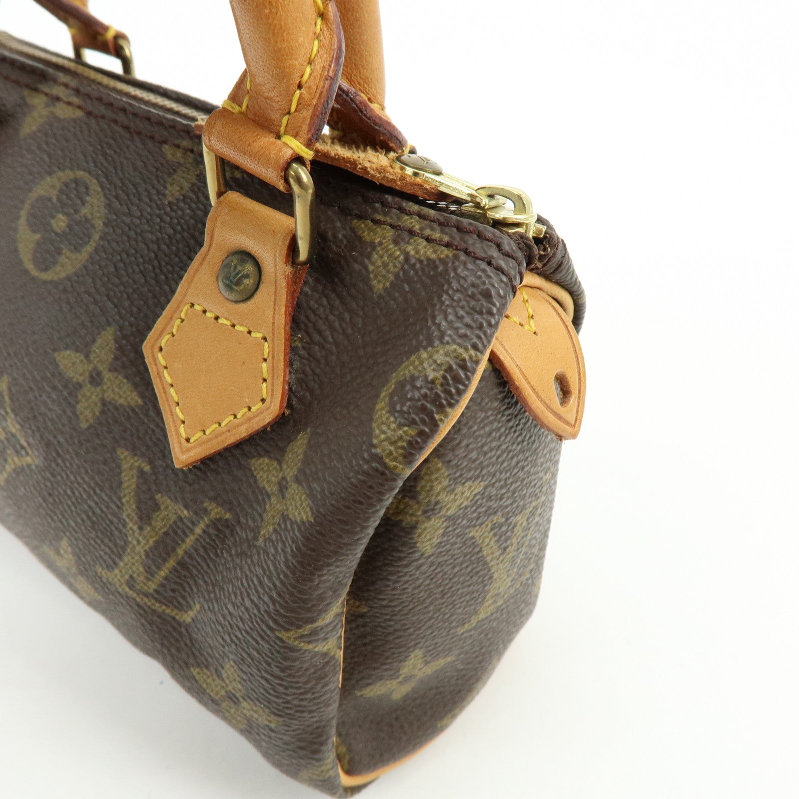 Louis Vuitton Monogram Mini Speedy Hand Bag Brown M41534