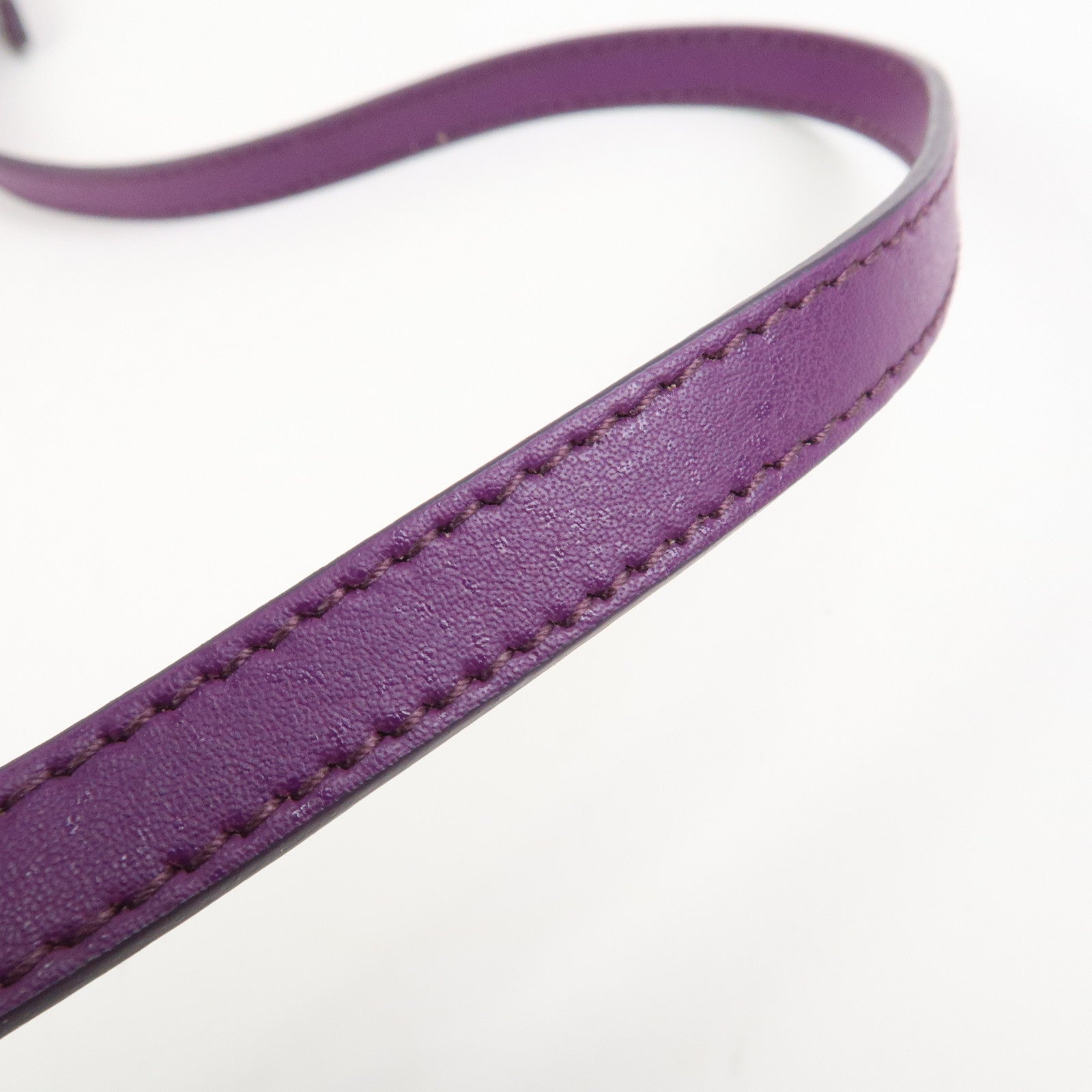 Ferragamo Leather 2Way Bag Hand Bag Shoulder Bag Tote Bag Purple