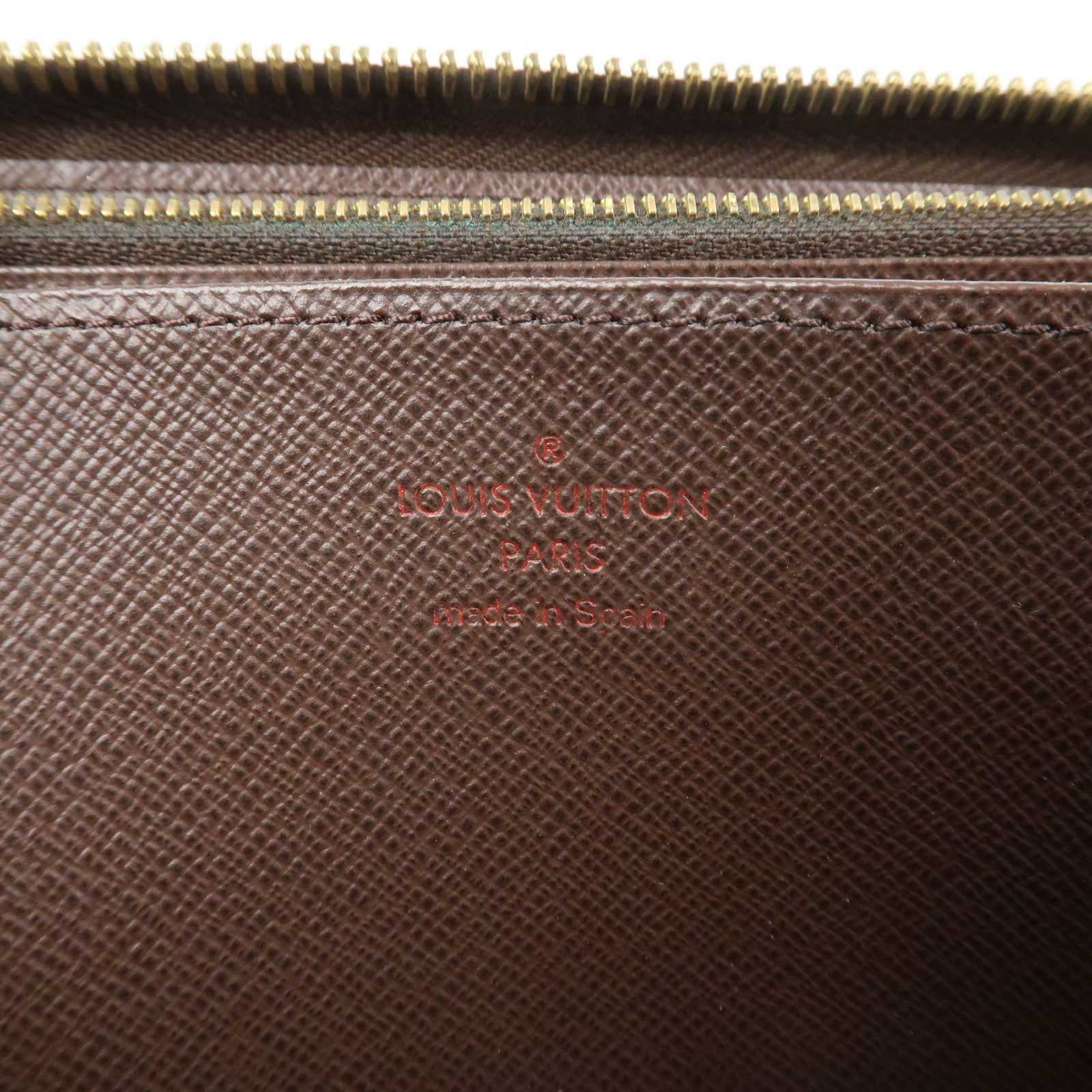 Louis Vuitton Damier Canvas Zippy Wallet Old Style Brown N60015