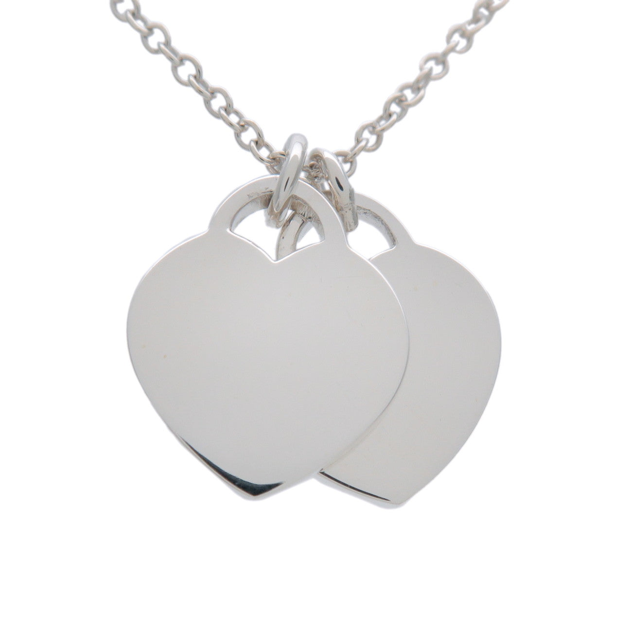 Tiffany & Co Return to Tiffany Mini Double Heart Tag Necklace SV925