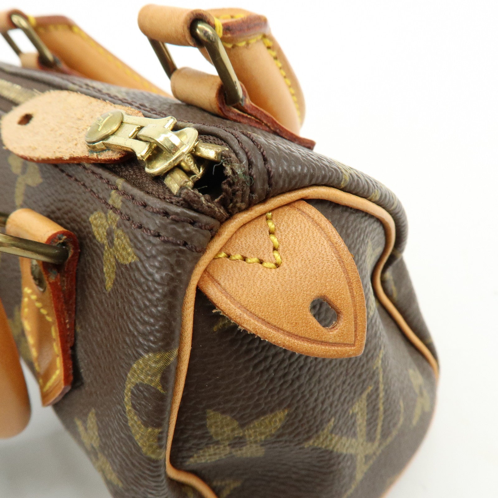 Louis Vuitton Monogram Mini Speedy Hand Bag Brown M41534