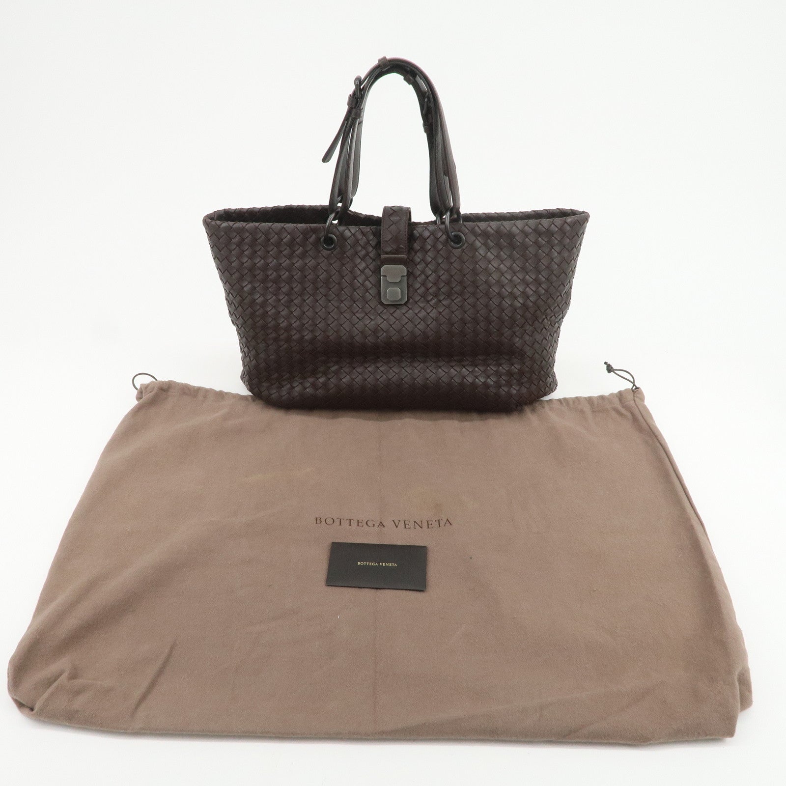 BOTTEGA VENETA Intrecciato Nappa Leather Tote Bag Hand Bag Brown