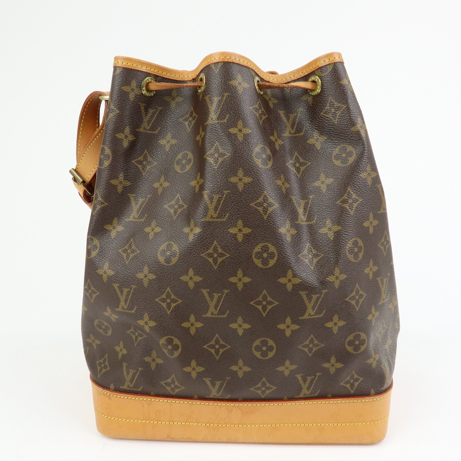 Louis Vuitton Monogram Canvas Leather Noe Shoulder Bag Brown M42224