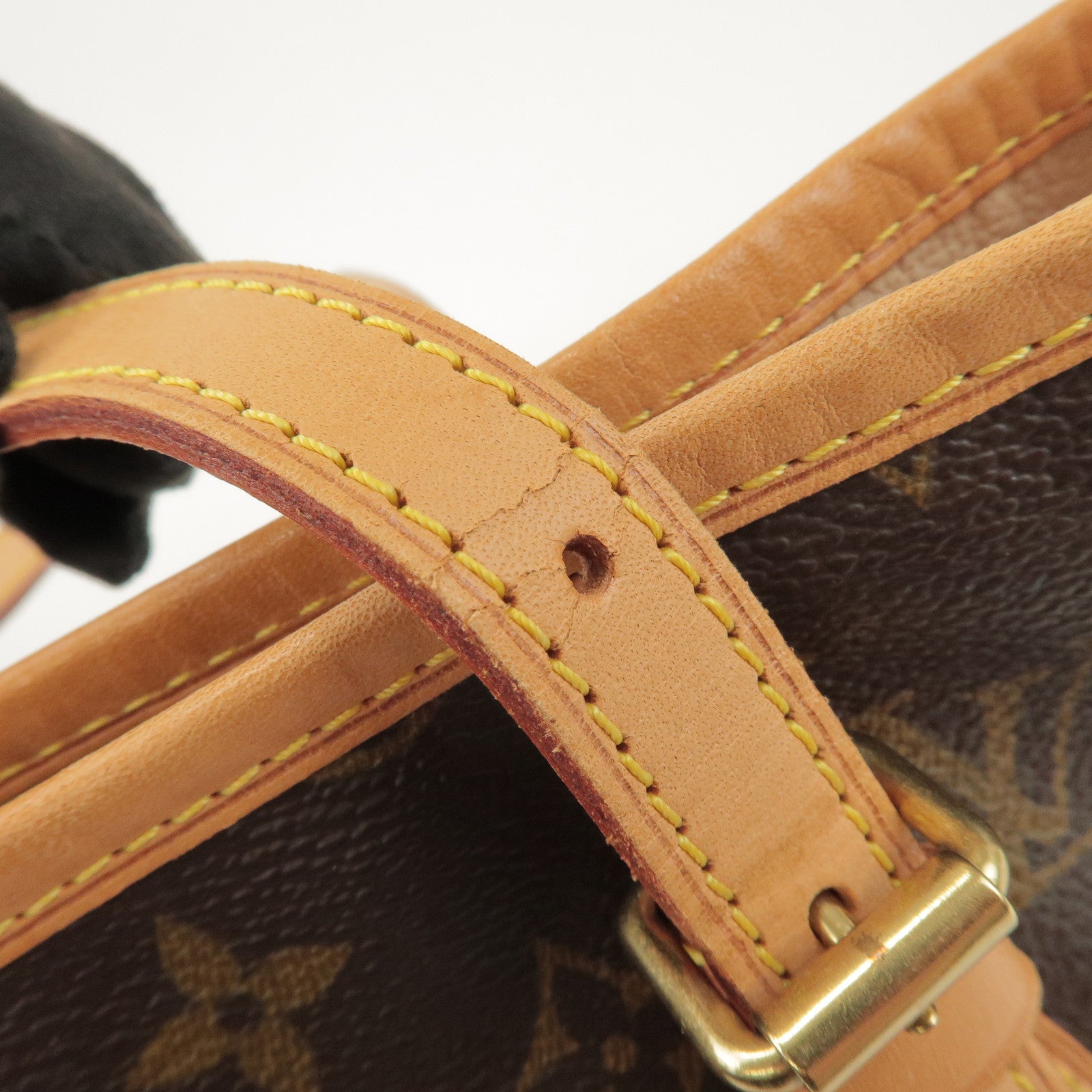 Louis Vuitton Monogram Canvas Bucket PM Hand Bag Brown M42238