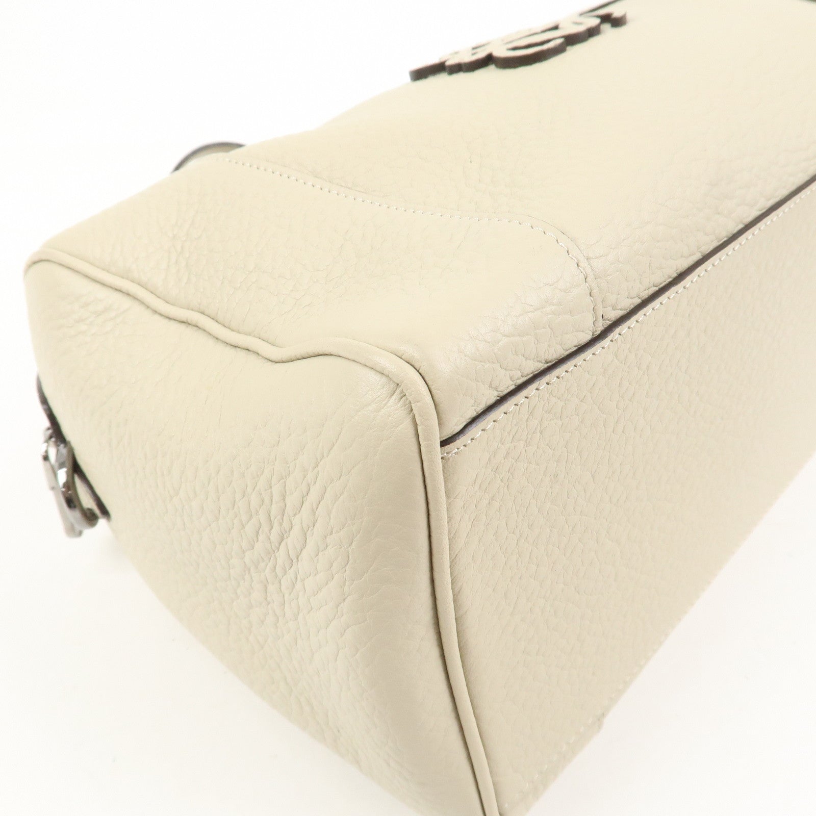 LOEWE Anagram Leather 2Way Bag Shoulder Bag Hand Bag Ivory