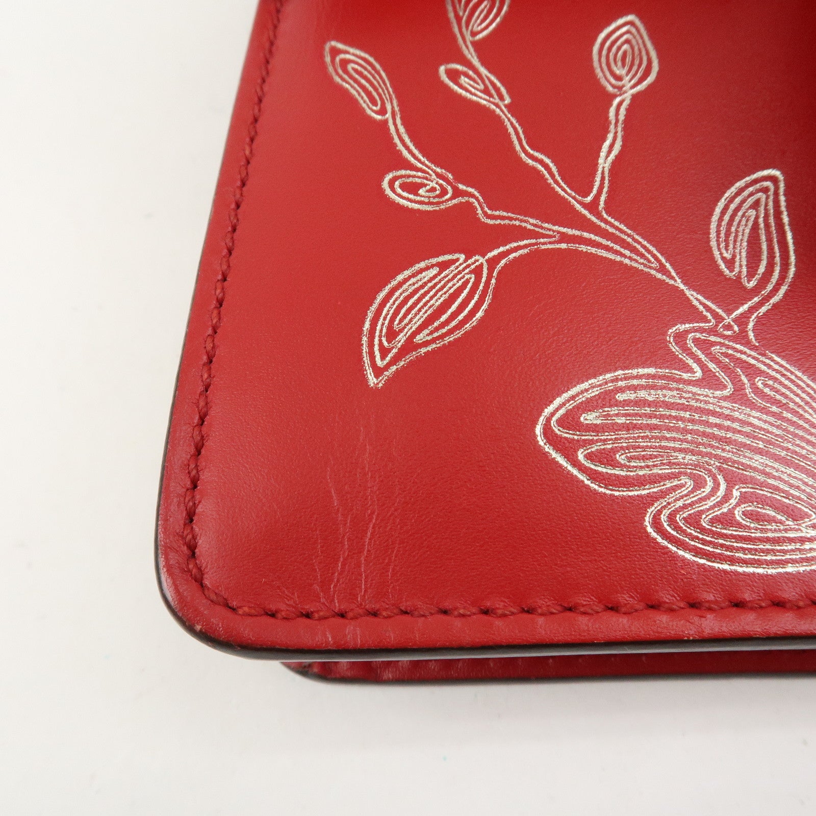 GUCCI Dionysus Leather Small Shoulder Bag Red 421970