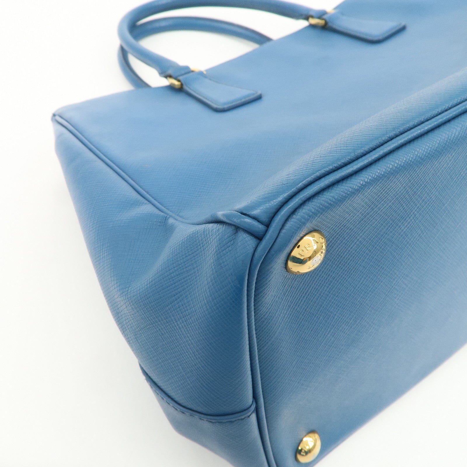 PRADA Galleria Saffiano Leather 2Way Bag Hand Bag Blue BN2274