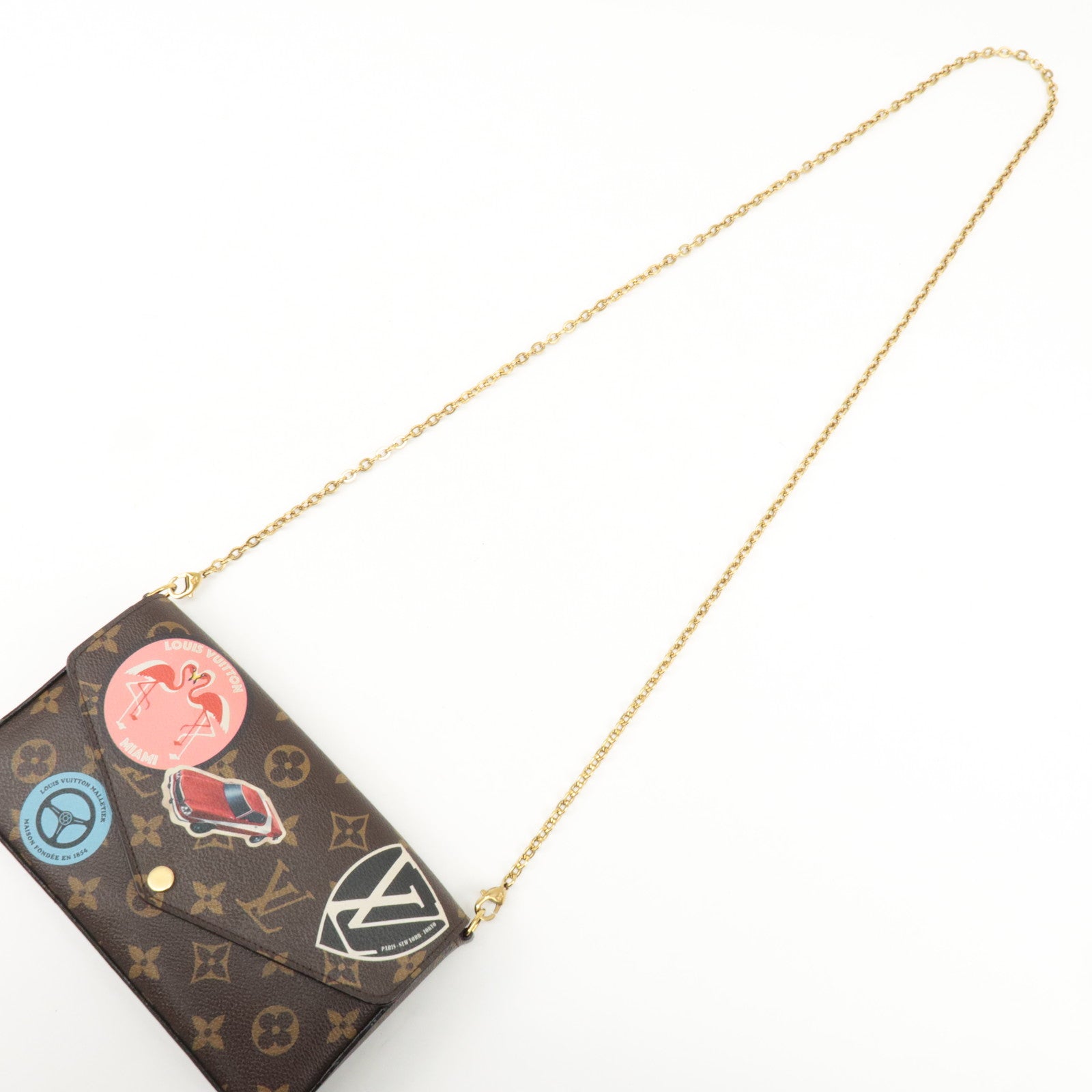 Louis Vuitton Monogram Pochette Félicie My World Tour Brown M62145 Used