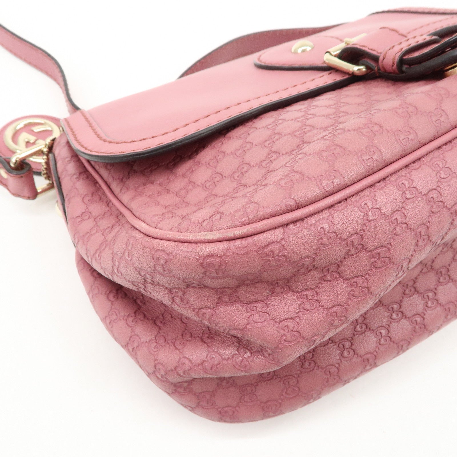 GUCCI Sukey Micro Guccissima Leather Shoulder Bag Pink 193604