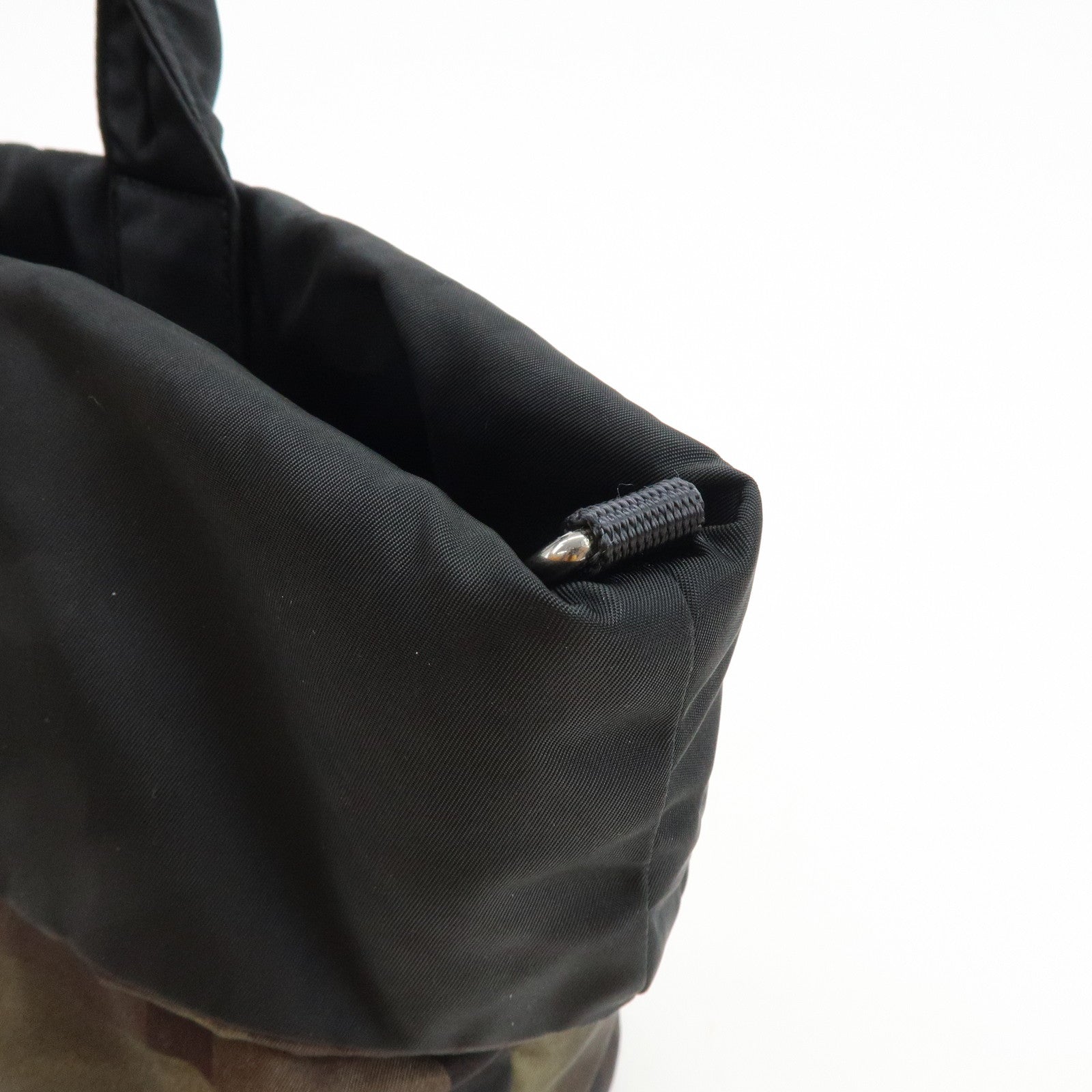 PRADA Triangle Logo Nylon Leather Camouflage Reversible 2Way Bag
