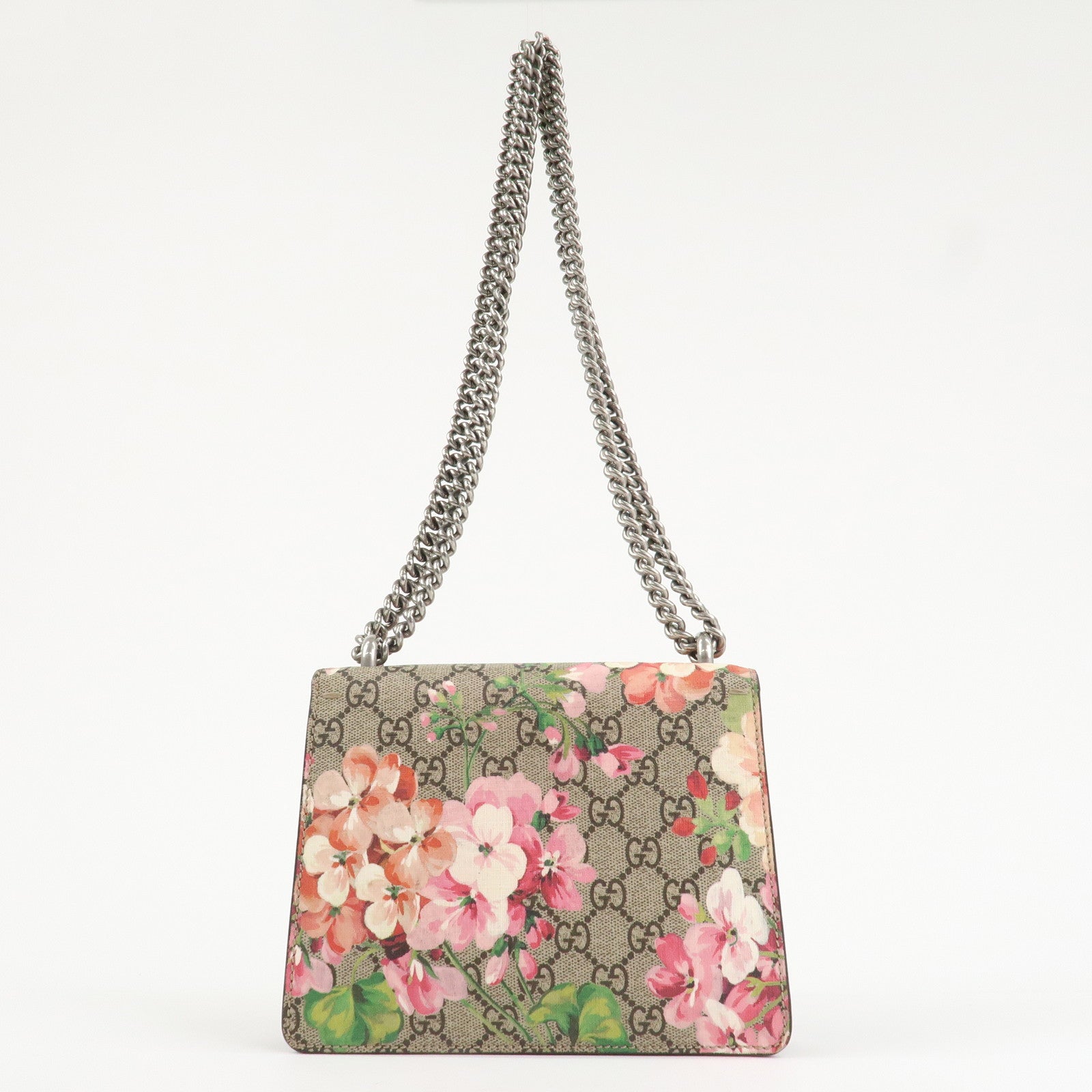 GUCCI Dionysus GG Blooms GG Supreme Shoulder Bag Beige Red 421970 Used