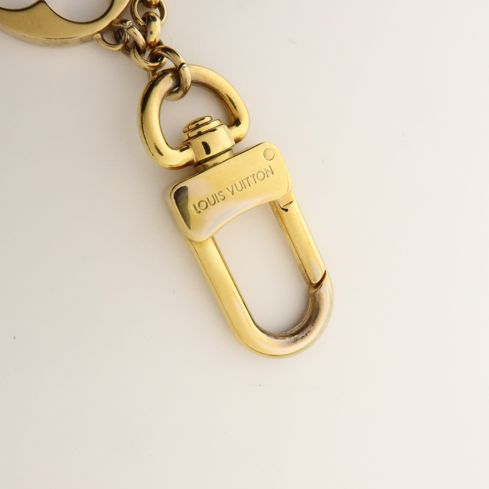 Louis Vuitton Fleur de Monogram Bag Charm Key Chain Gold M65111