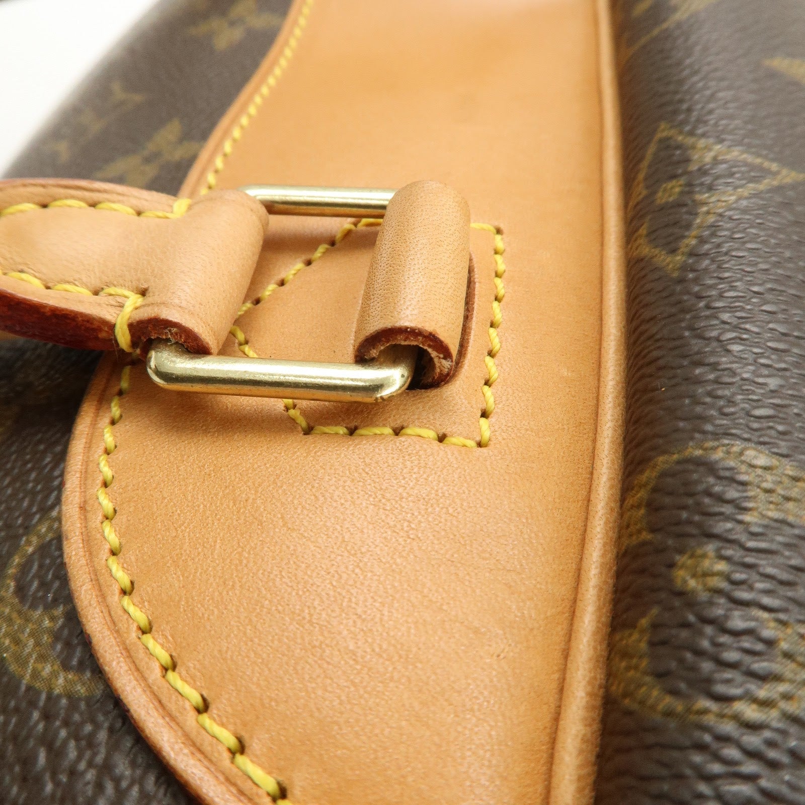 Louis Vuitton Monogram Deauville Hand Bag Brown M47270 Used