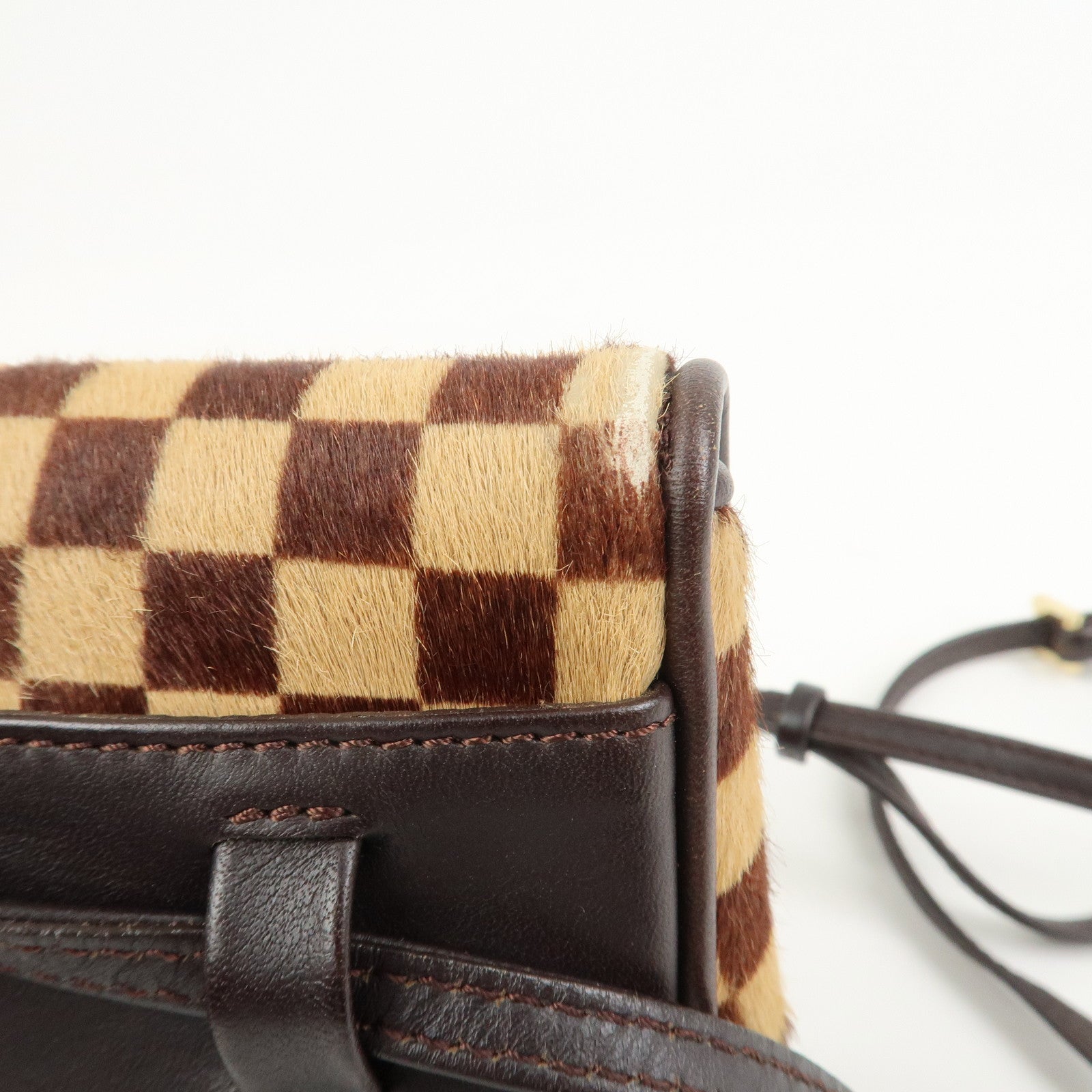 Louis Vuitton Damier Sauvage Gazelle Shoulder Bag Beige M92130