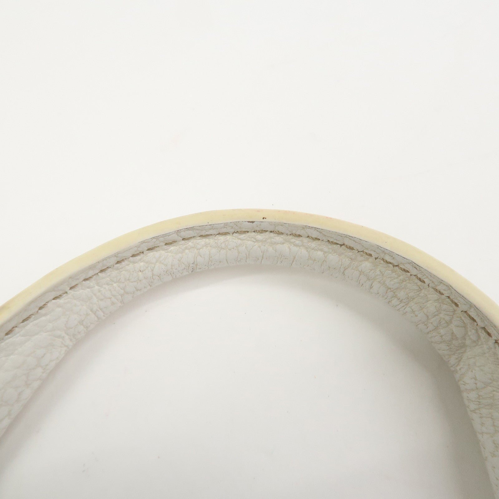 CELINE Macadam Canvas Leather Boogie Bag Hand Bag Light Blue White