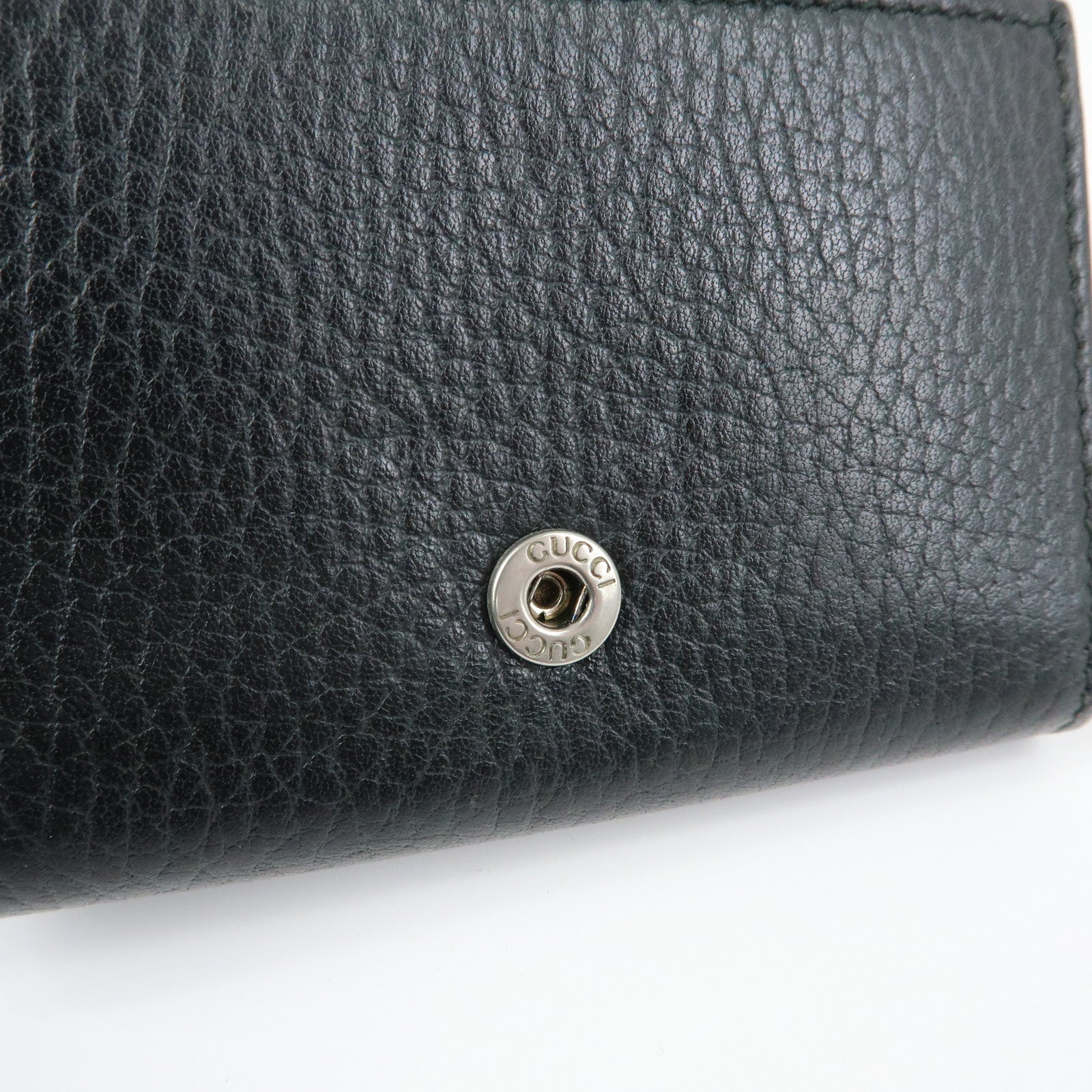 GUCCI Dionysus Leather Compact Wallet Coin Case Black 574930