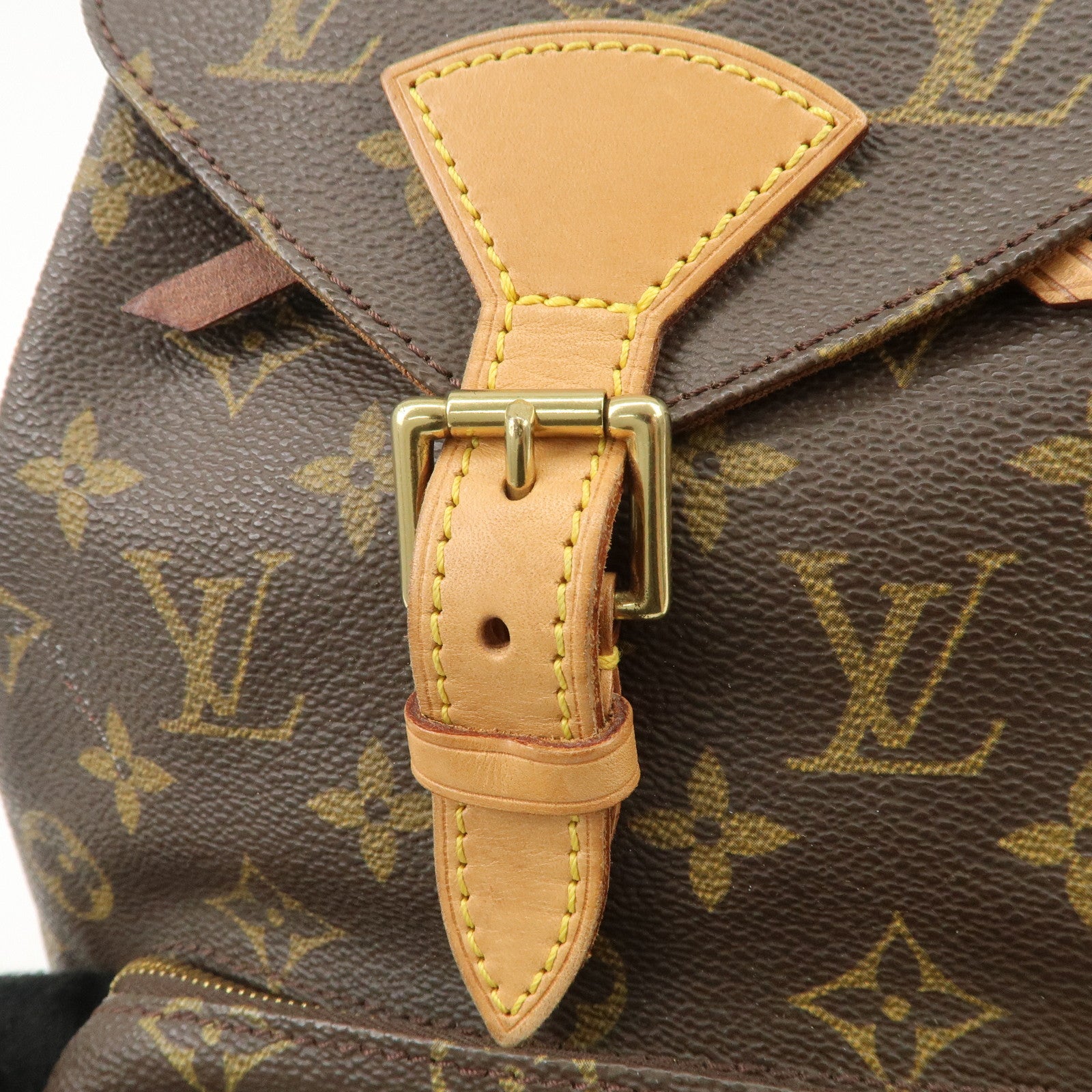 Louis Vuitton Monogram Montsouris MM Back Pack Brown M51136 Used