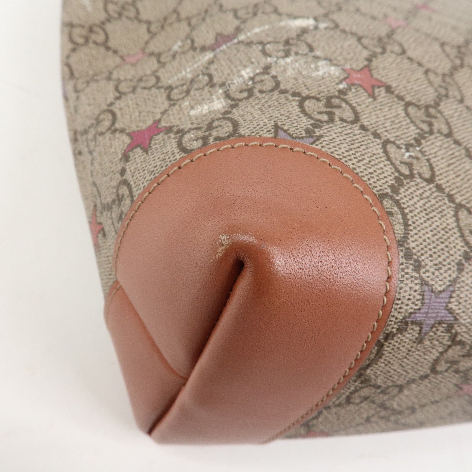 GUCCI GG Supreme PVC Leather Tote Bag Shoulder Bag Beige 309499