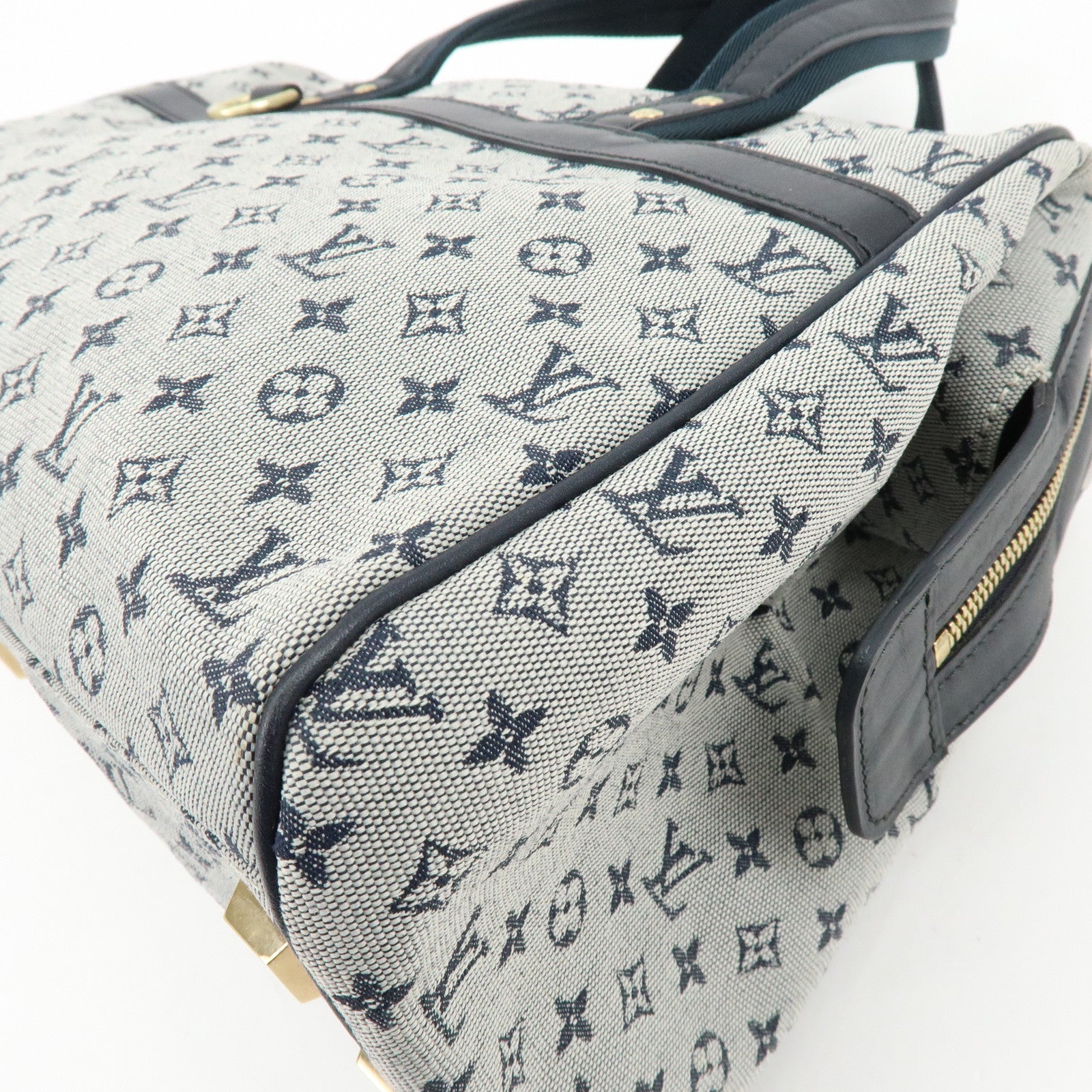 Louis Vuitton Monogram Mini Josephine GM Hand Bag Blue M92211