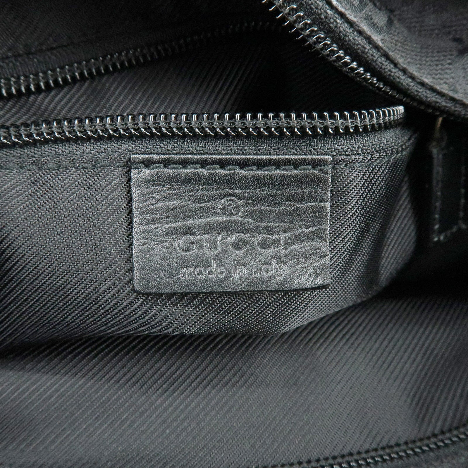 GUCCI GG Canvas Leather Tote Bag Shoulder Bag Black 28893