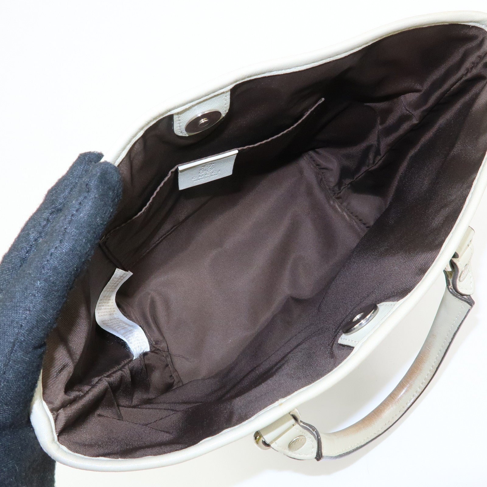 GUCCI GG Supreme Leather Tote Bag Hand Bag Beige 297557