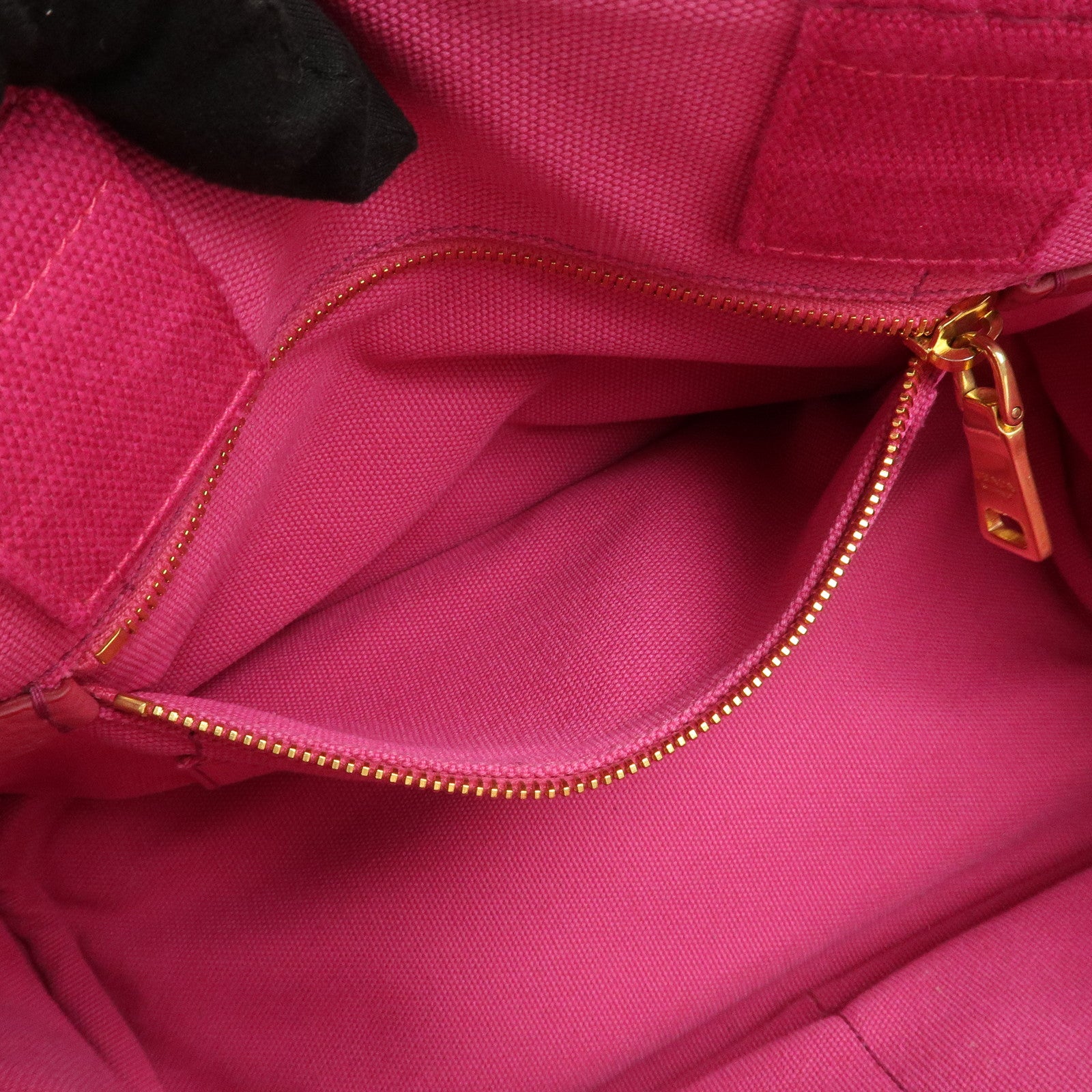 PRADA Logo Canapa Mini Canvas Hand Bag Tote Bag Pink BN2439