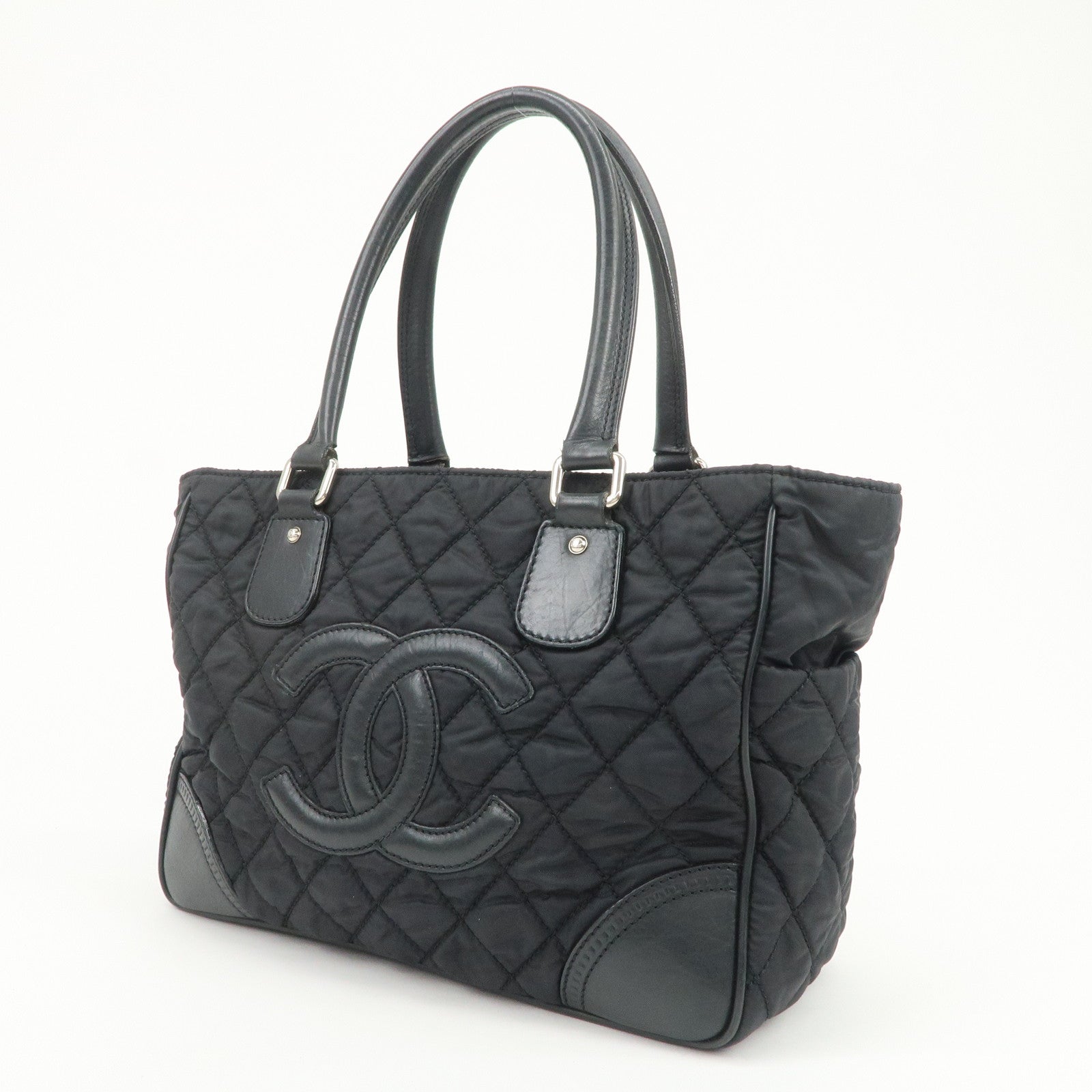 CHANEL Paris New York Nylon Leather Tote Bag Shoulder Bag A33100