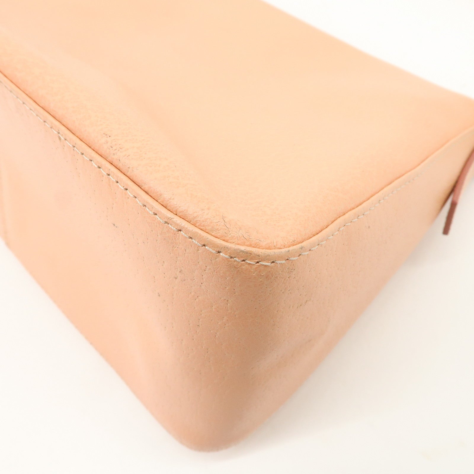 FENDI Mamma Baguette Leather Hand Bag Shoulder Bag Pink 26325