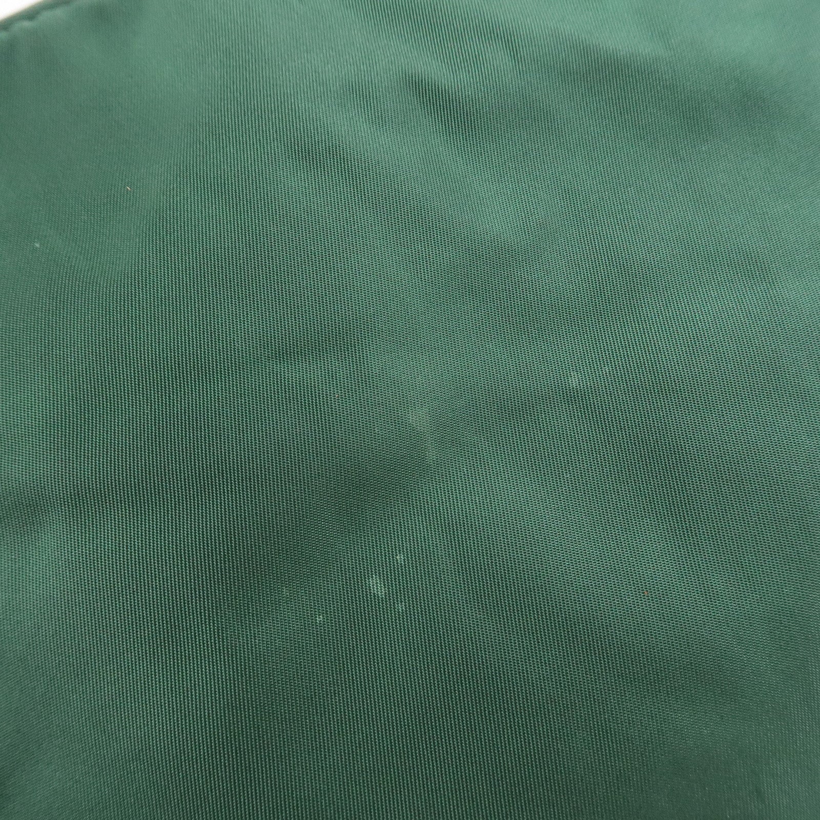 PRADA Triangle Logo Nylon Leather Tote Bag Shoulder Bag Green
