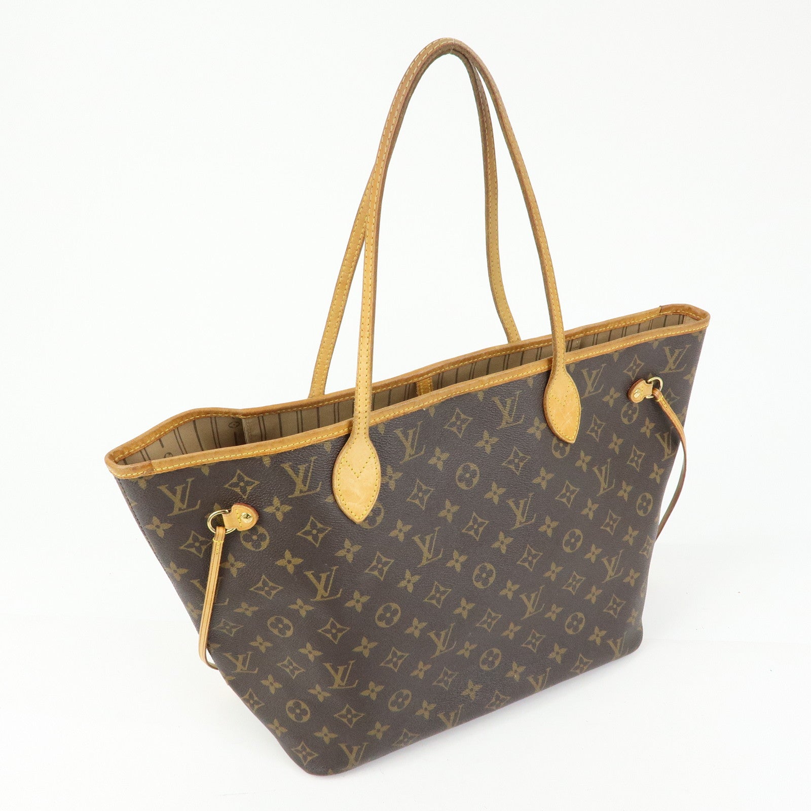 Louis Vuitton Monogram Neverfull MM Tote Shoulder Bag Brown M40156