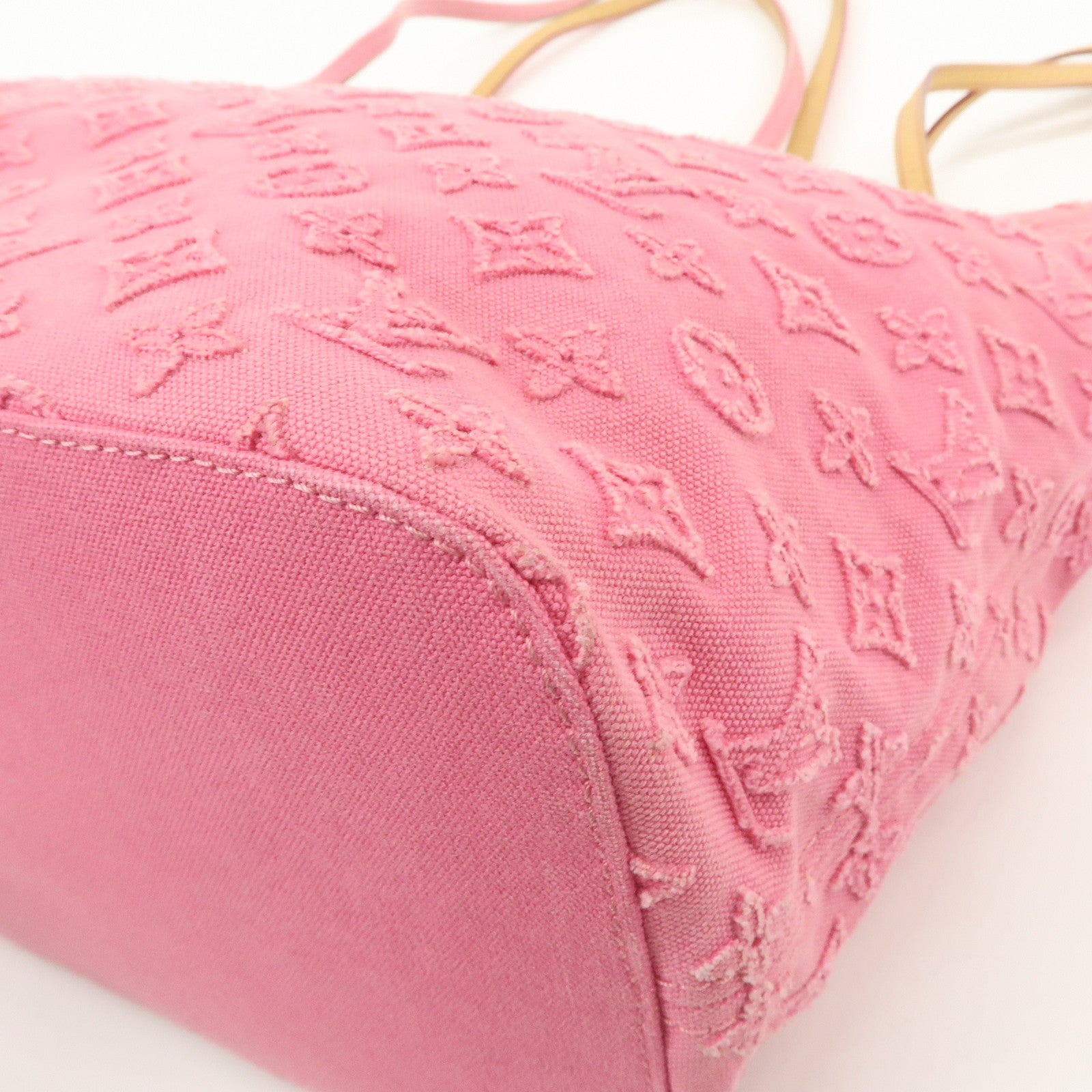 Louis Vuitton Monogram Stone Neverfull MM Tote Bag Shoulder Bag Rose M40834