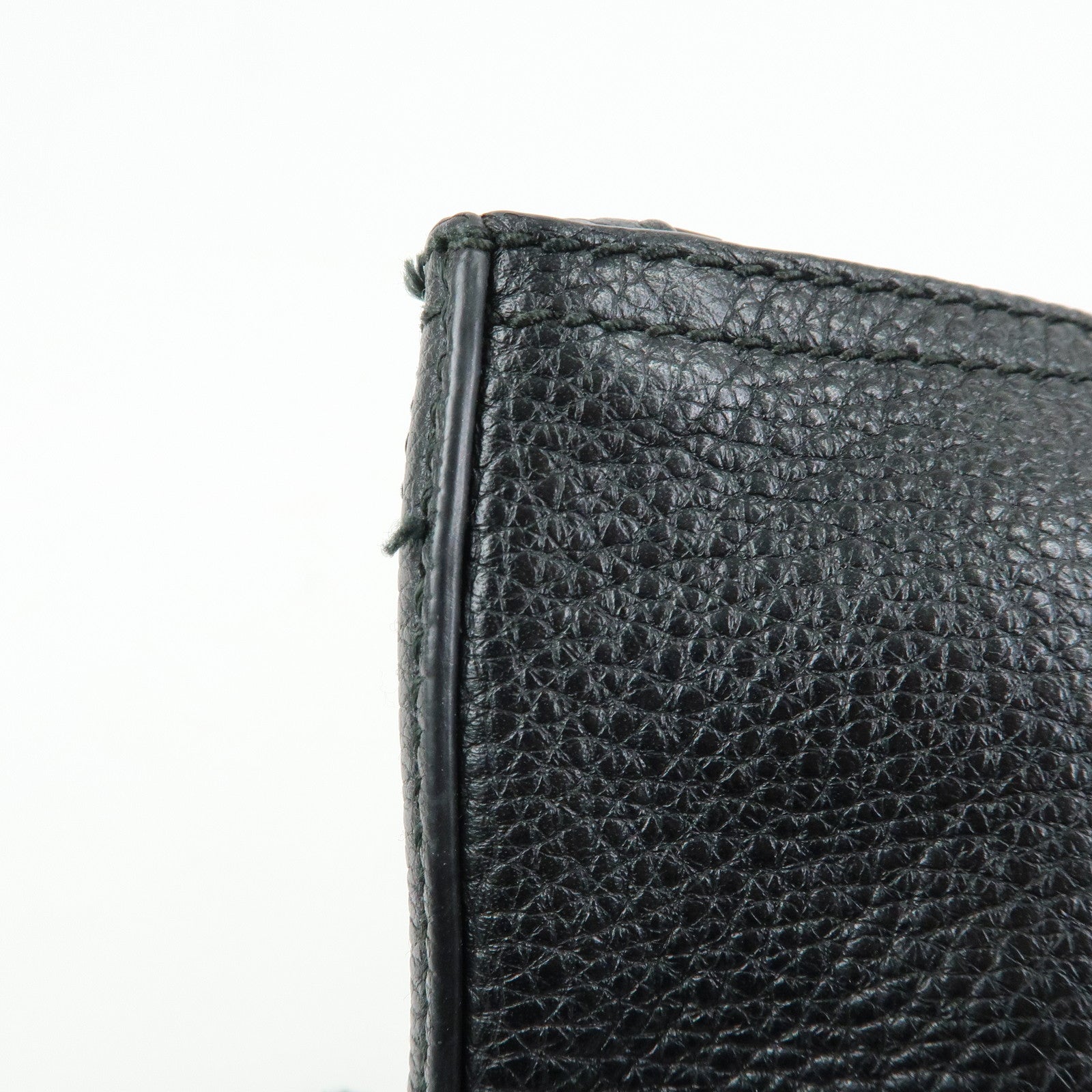 GUCCI Sherry Vintage Logo Leather Clutch Bag Black 500981