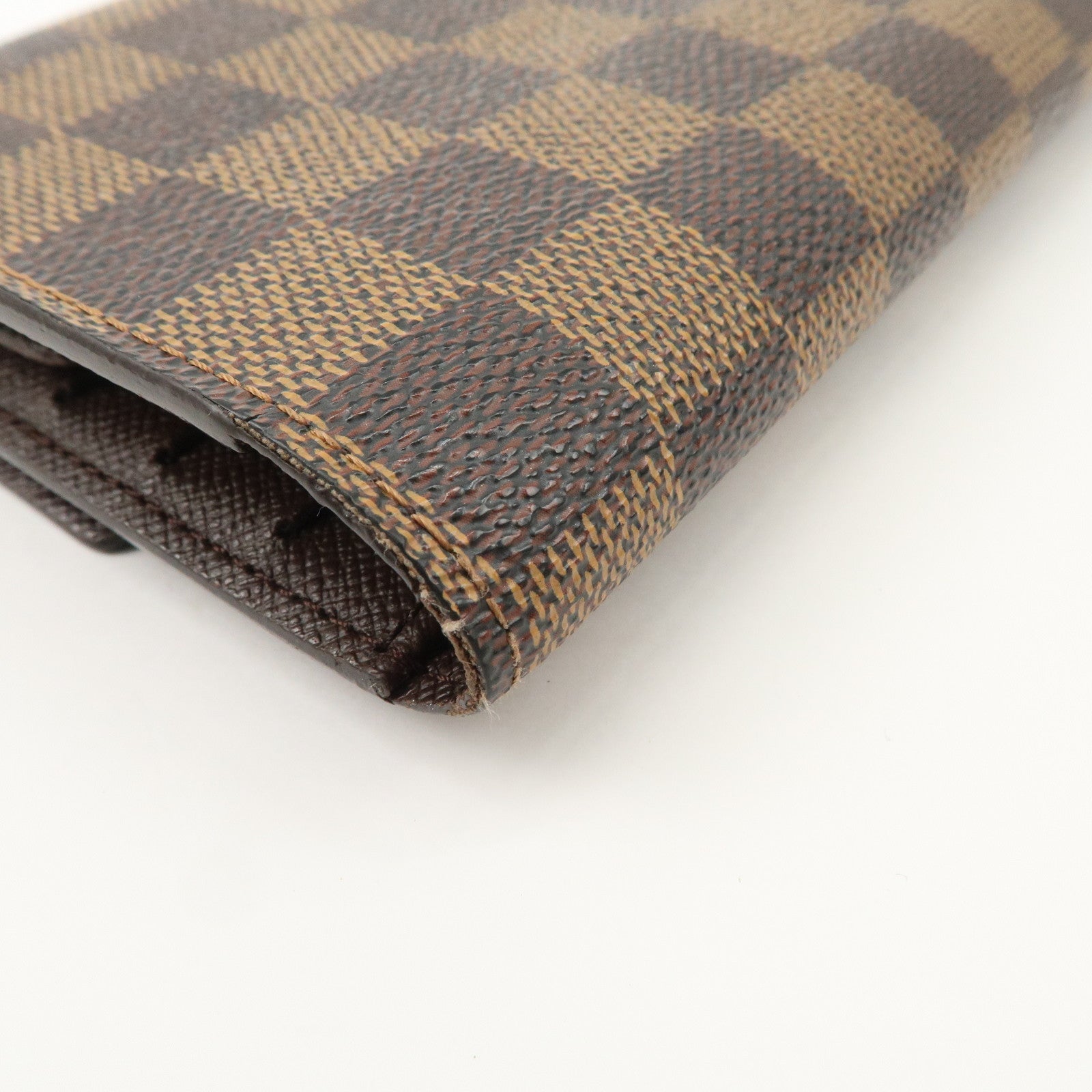 Louis Vuitton Damier Porte Tresor International Long Wallet N61215 Used