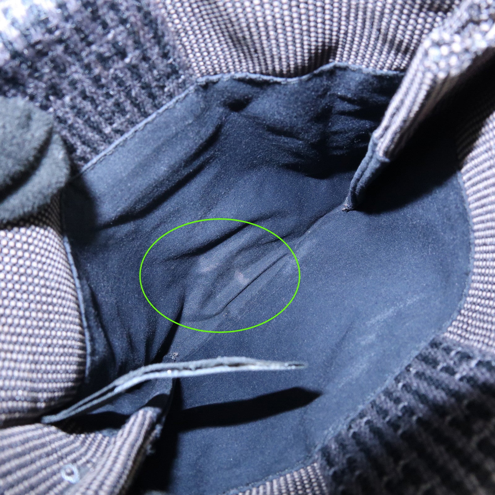 HERMES Airline Canvas Shoulder Bag Crossbody Bag Black