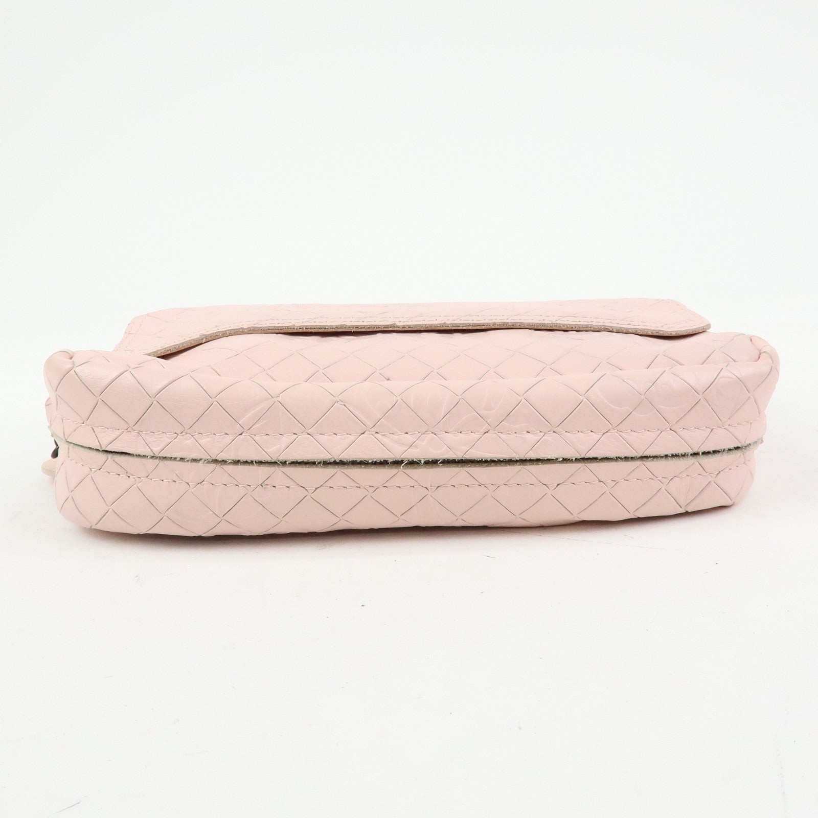 BOTTEGA VENETA Intreccio Mirage Chain Shoulder Bag Light Pink